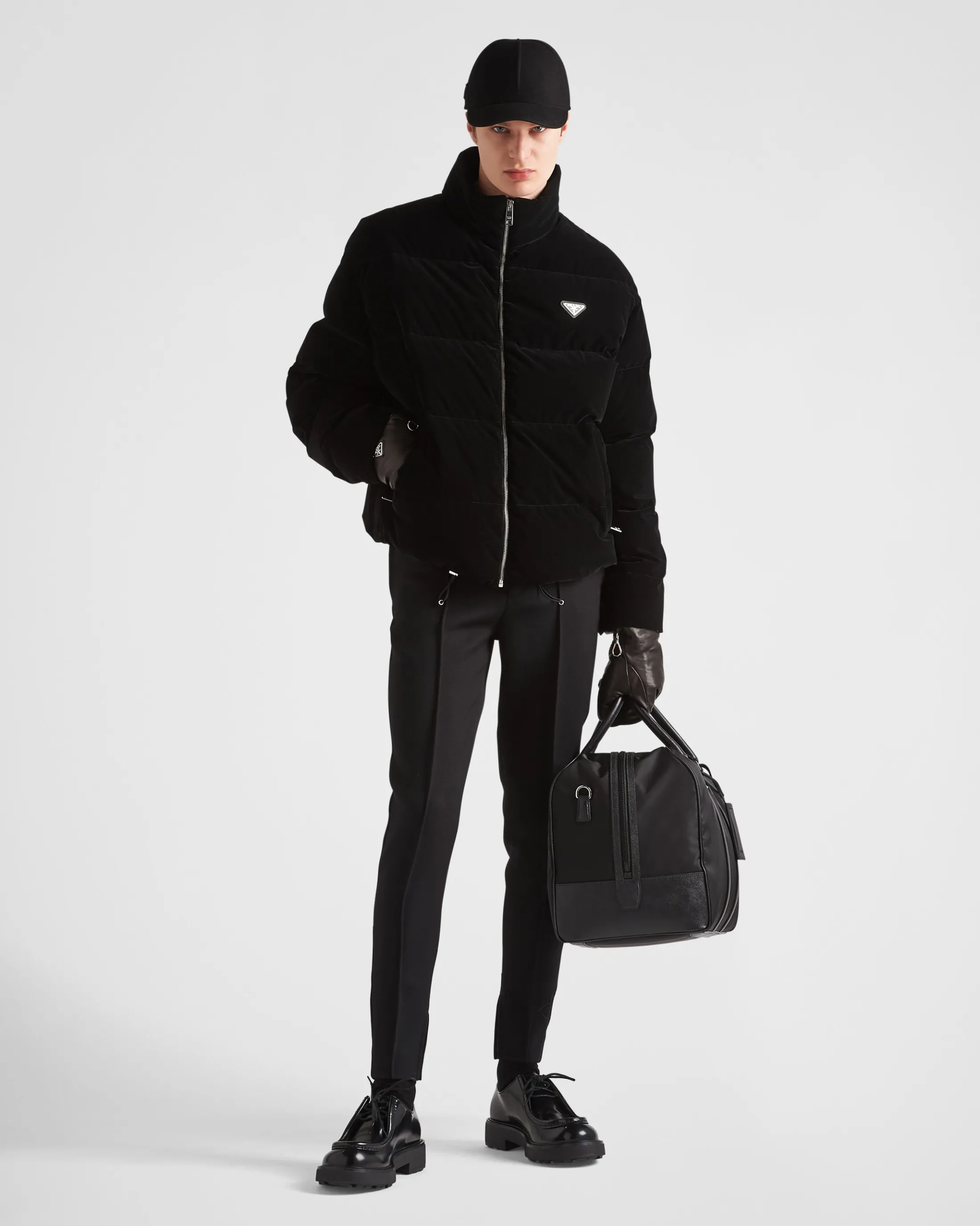 Prada Cropped down jacket Black Store