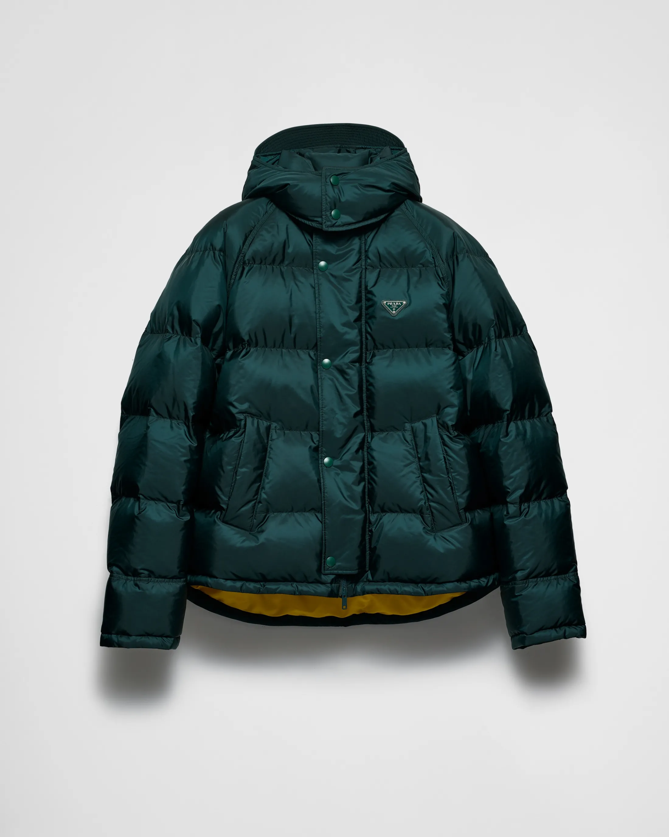 Prada Cropped Re-Nylon down jacket Bottlegreen Online