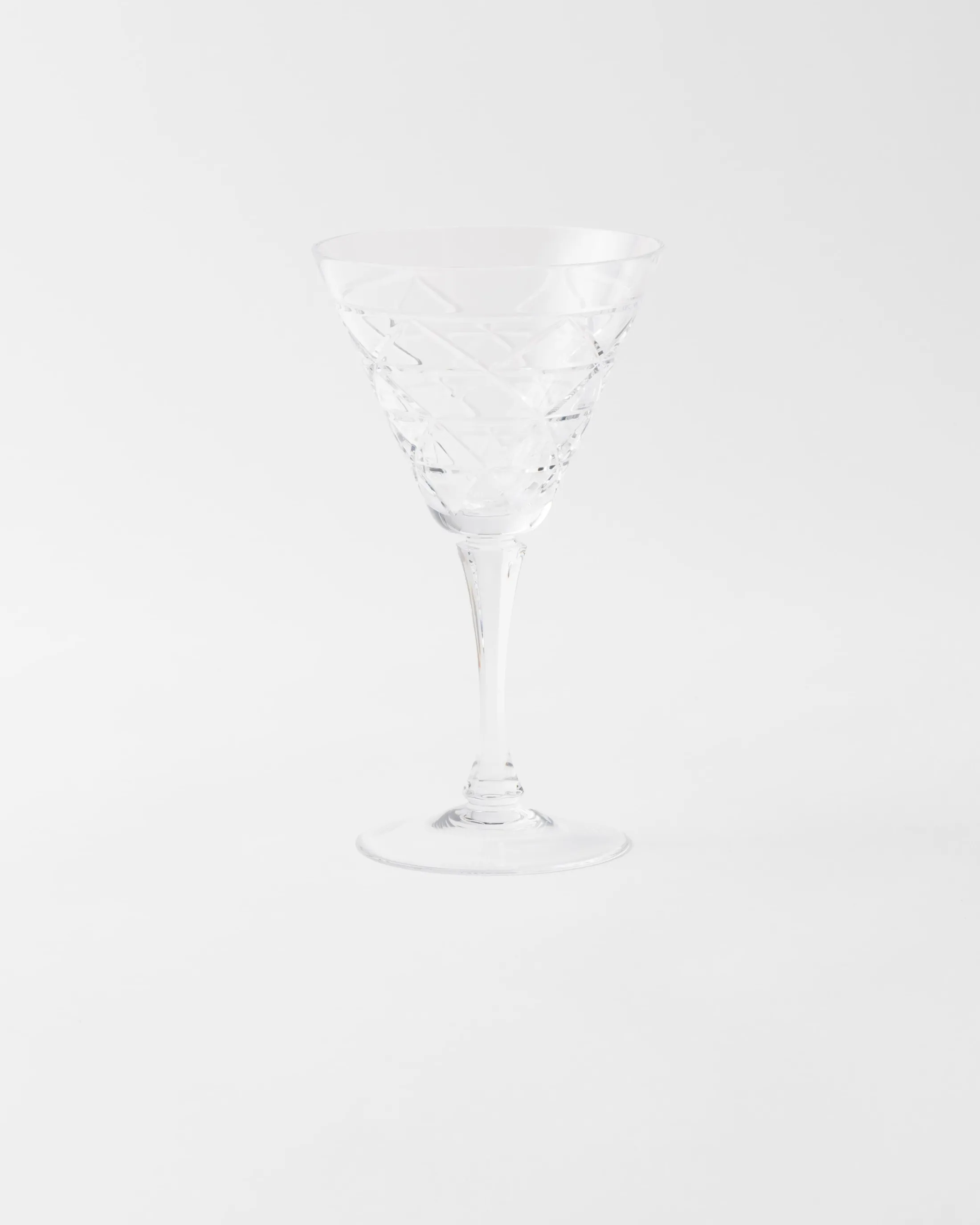 Prada red wine glass - Triangles Crystal Shop