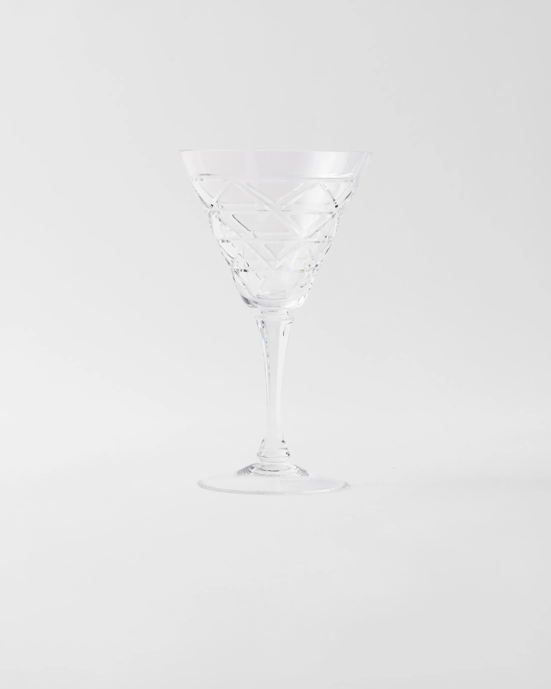 Prada red wine glass - Triangles Crystal Shop