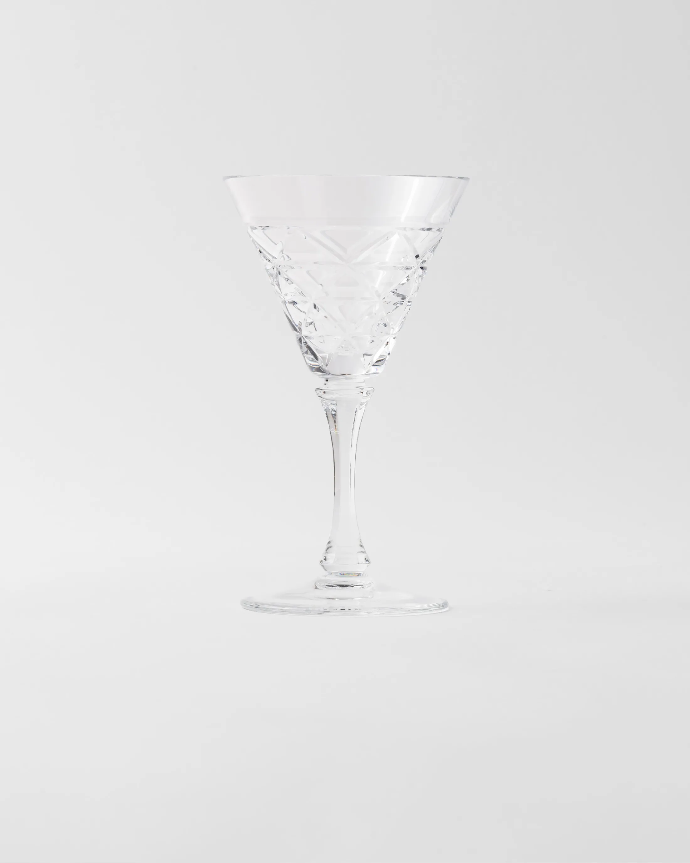 Prada white wine glass - Triangles Crystal Best Sale