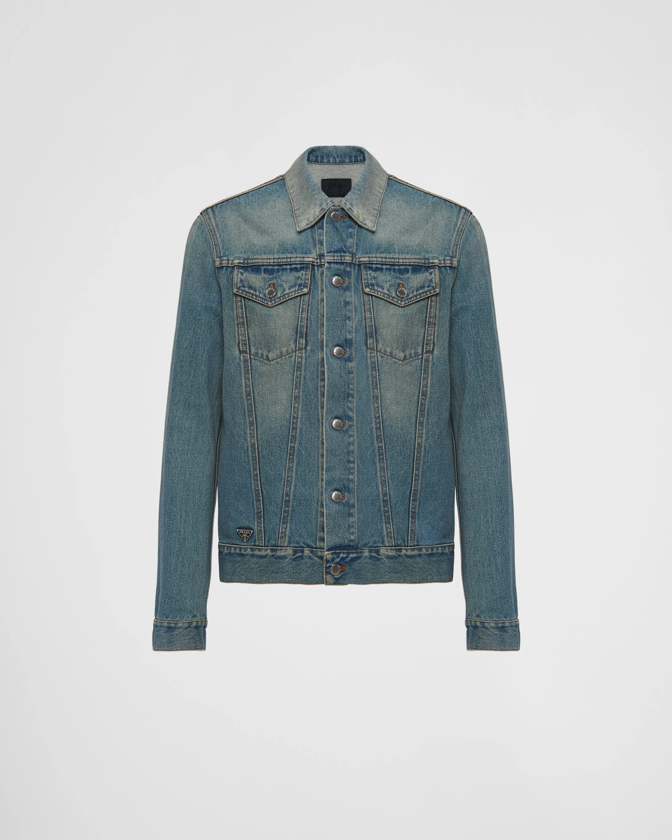 Prada Denim blouson jacket Lightblue Flash Sale