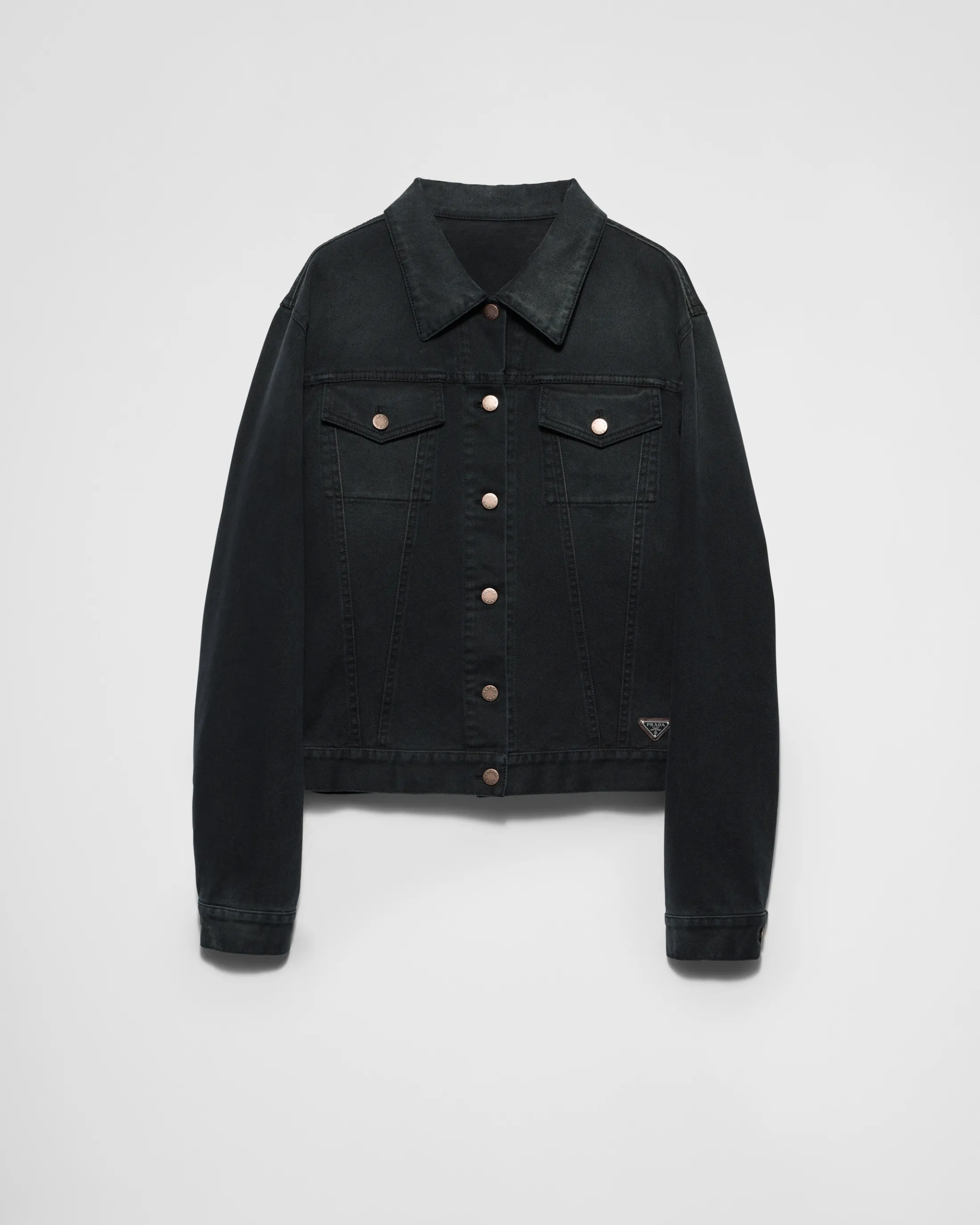 Prada Denim blouson jacket Black Hot