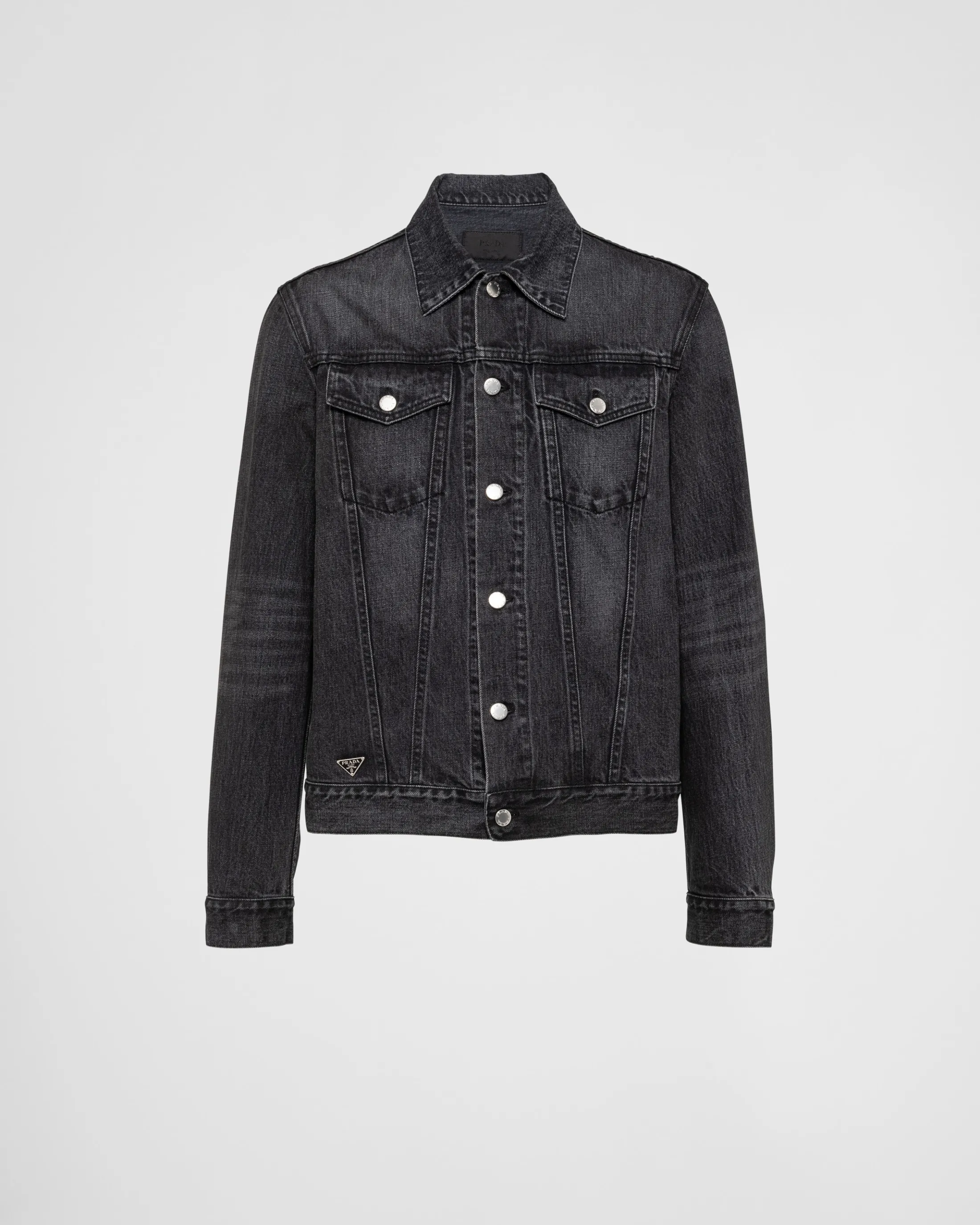 Prada Denim blouson jacket Black Shop