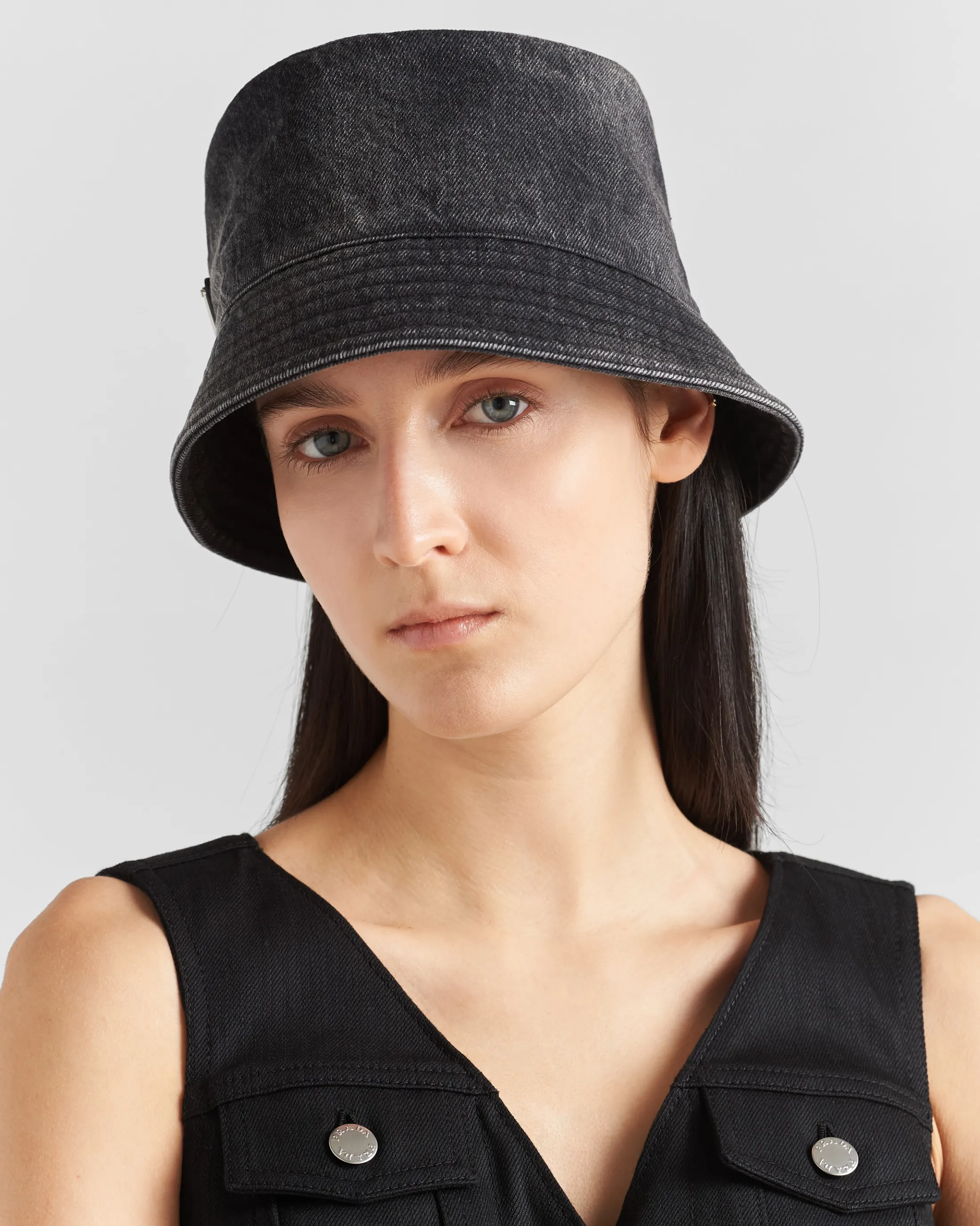 Prada Denim bucket hat Black Cheap