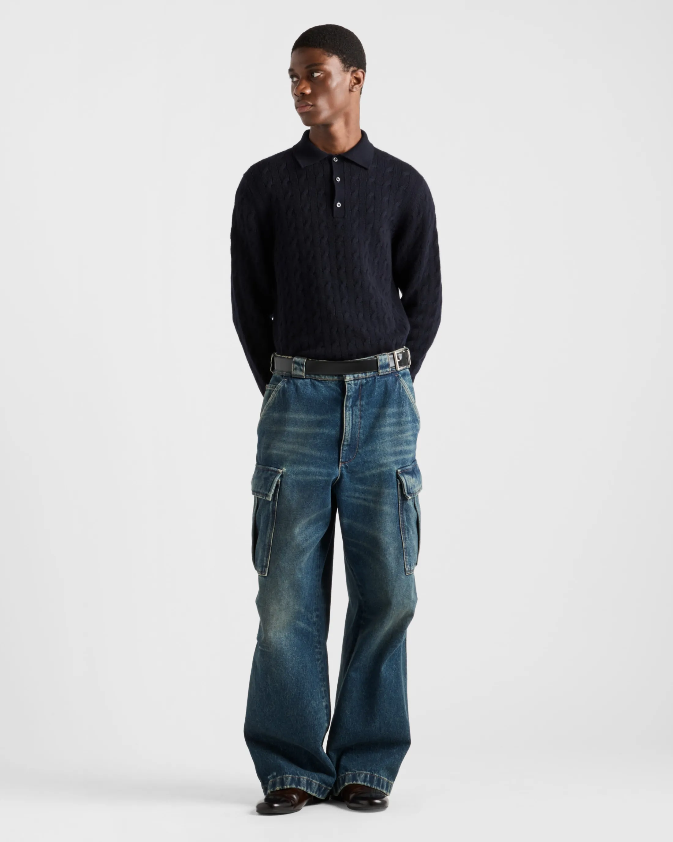 Prada Denim cargo jeans Navy Cheap