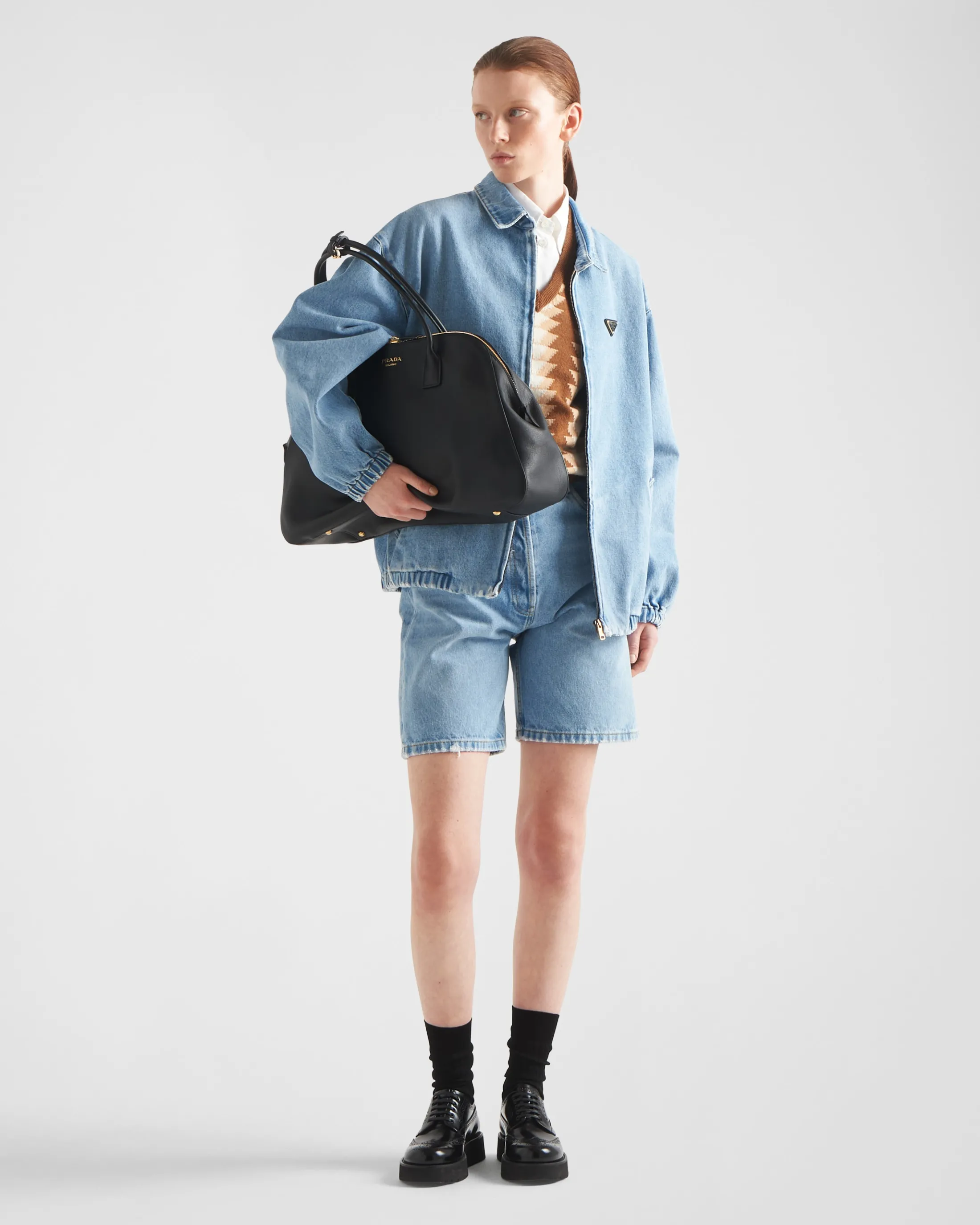 Prada Denim jacket Skyblue Outlet