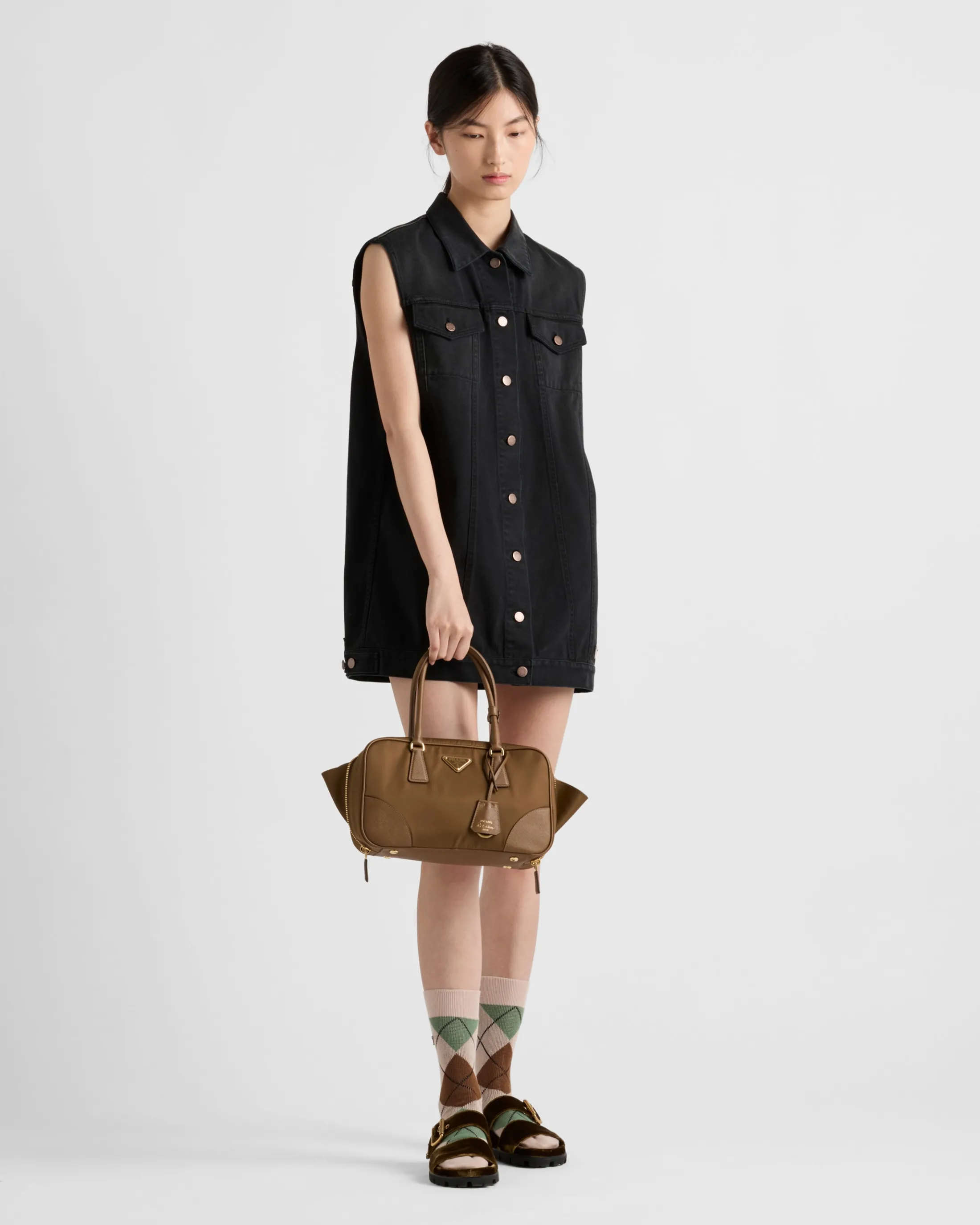 Prada Denim mini-dress Black New