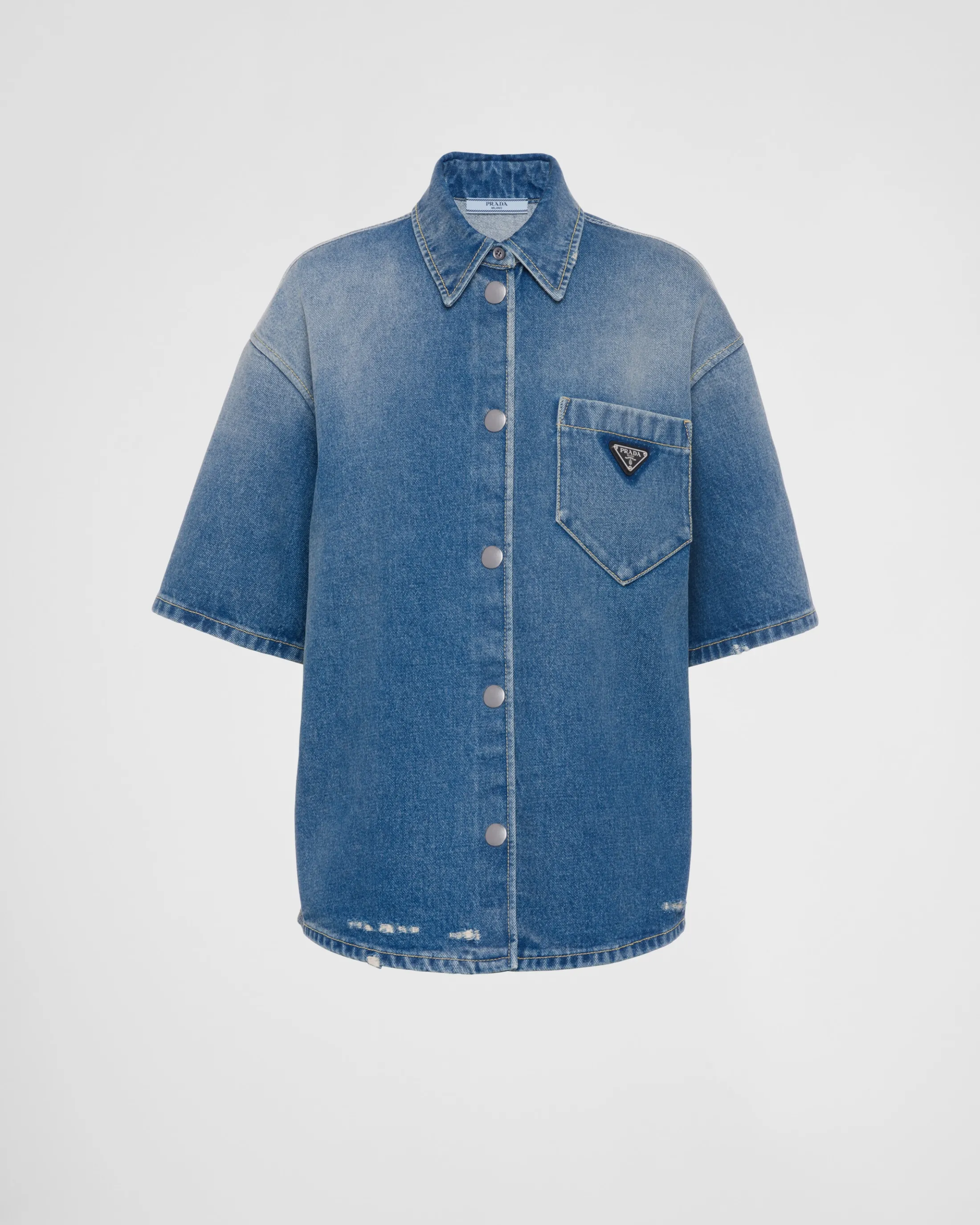 Prada Denim shirt Midblue Cheap