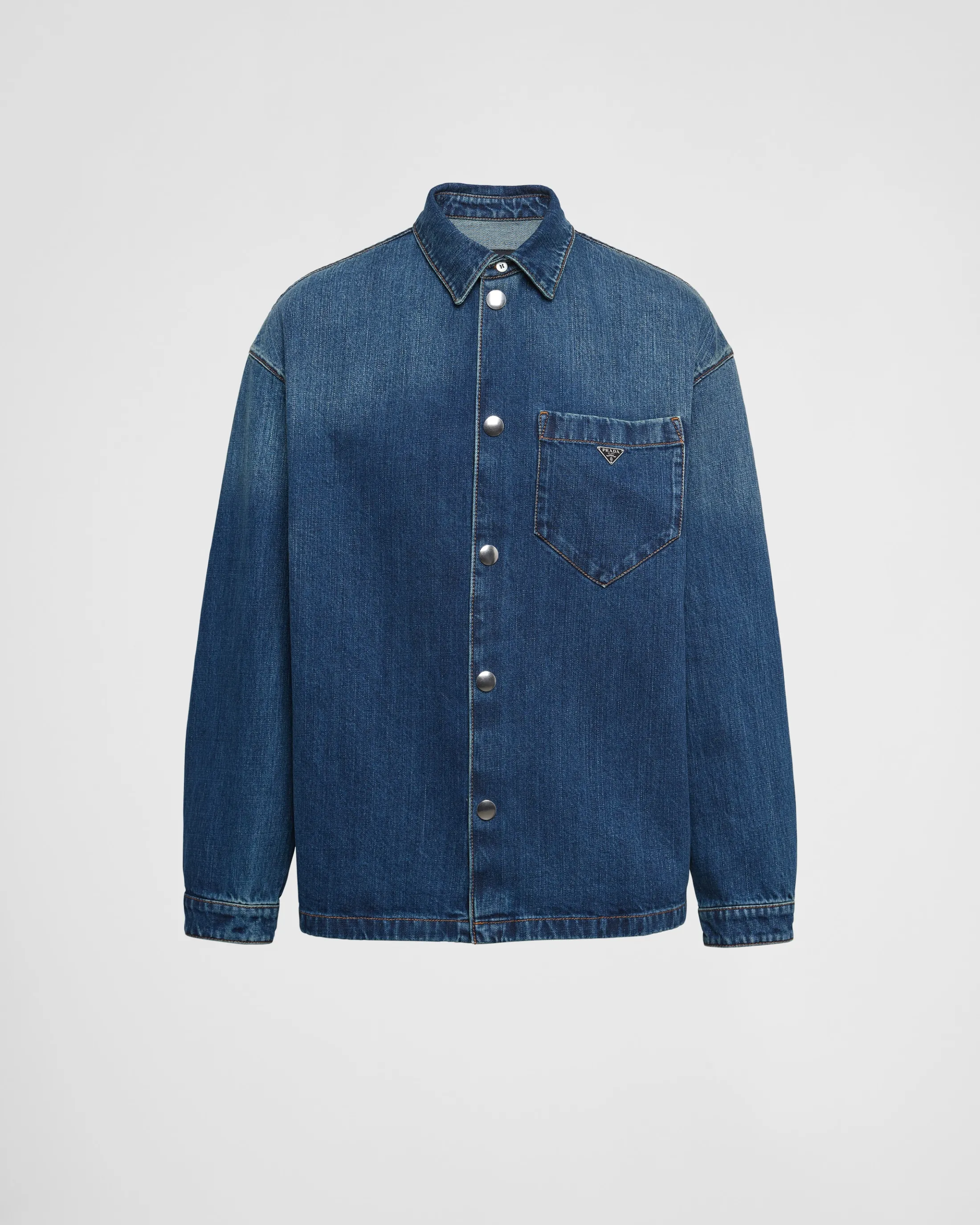 Prada Denim shirt Navy Flash Sale