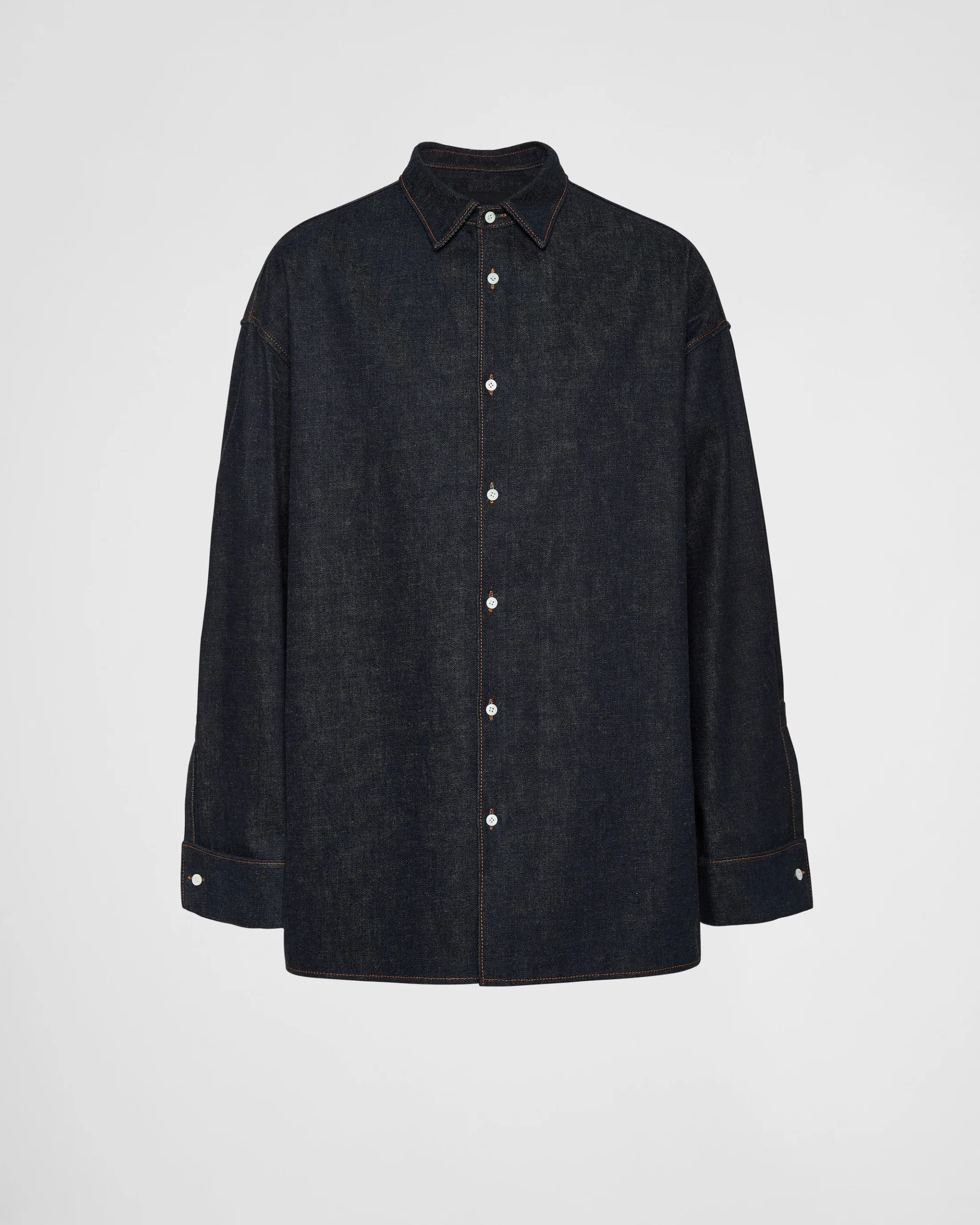 Prada Denim shirt Navy Cheap