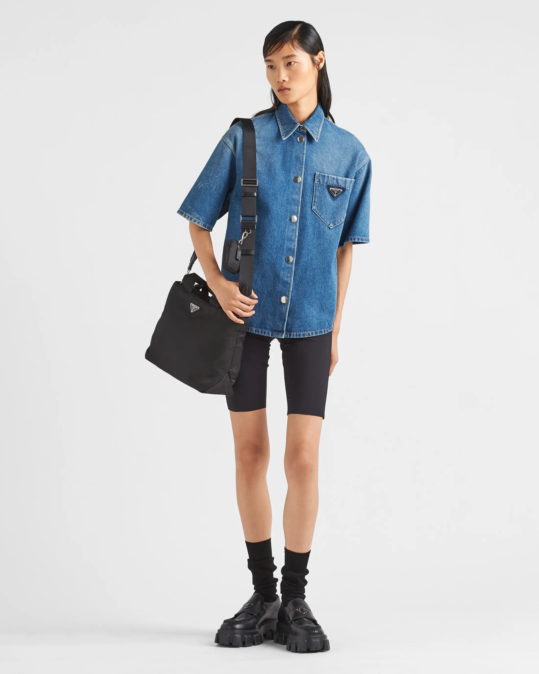 Prada Denim shirt Midblue Cheap