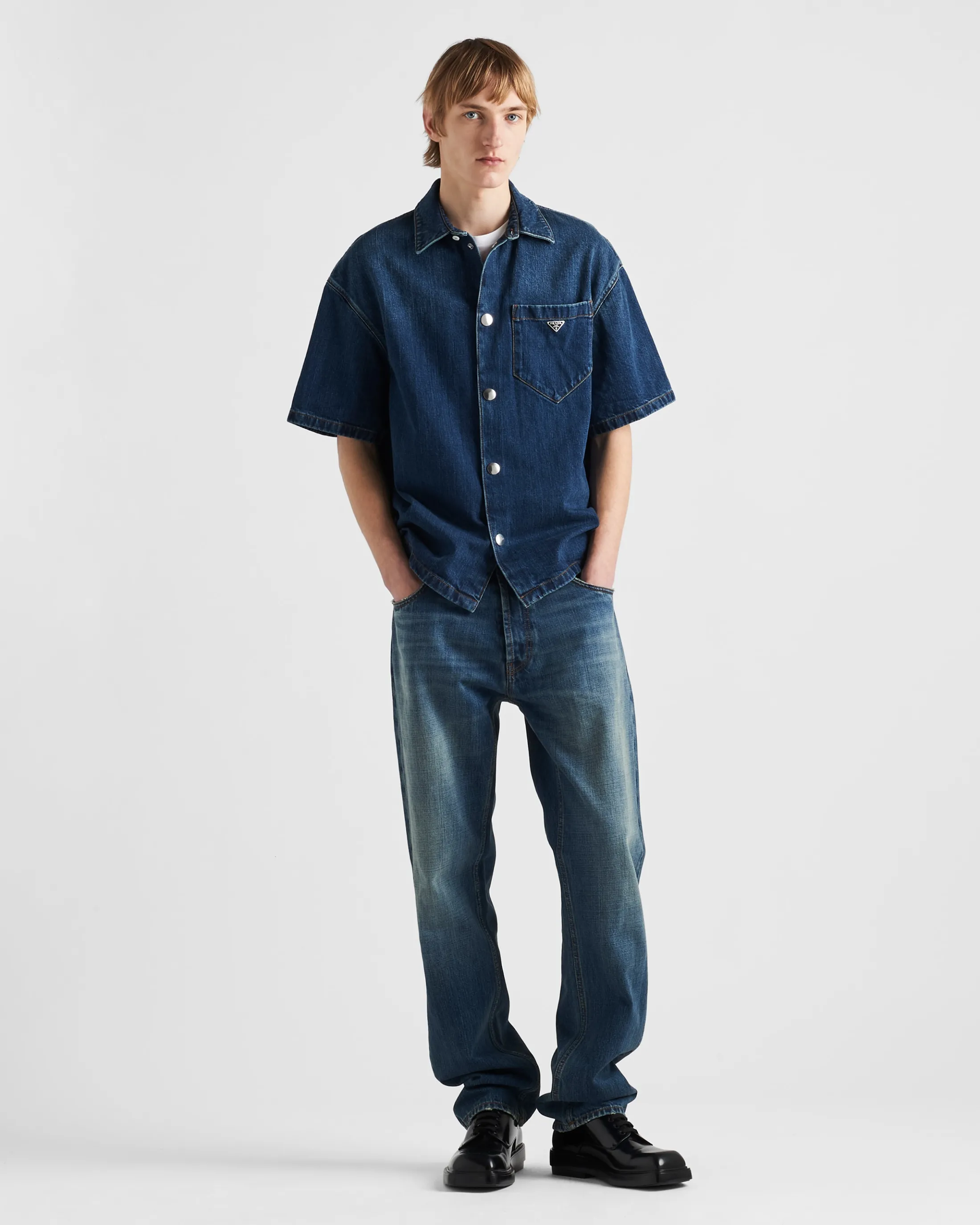 Prada Denim shirt Navy Online