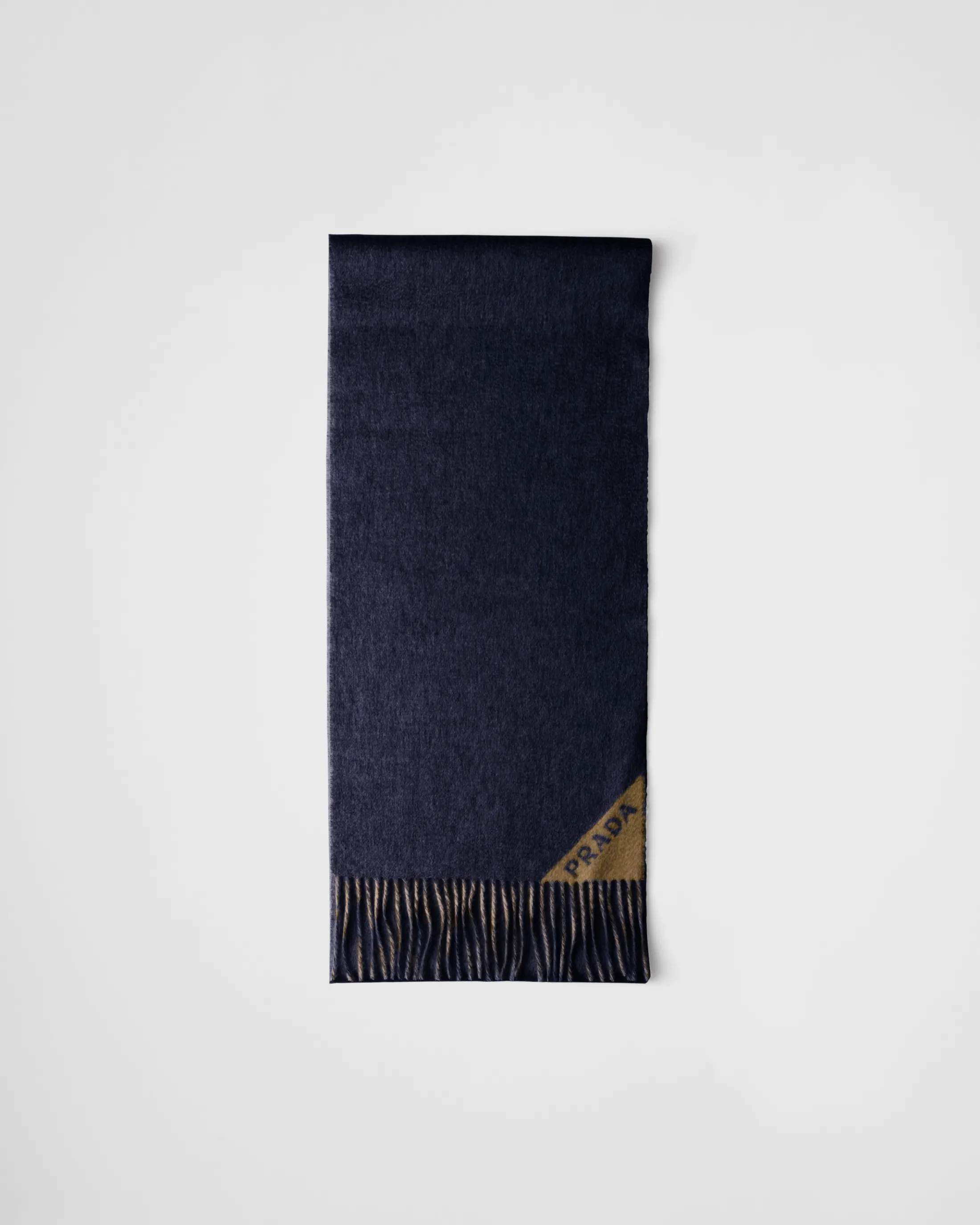 Prada Double cashmere scarf Blue/camel Cheap