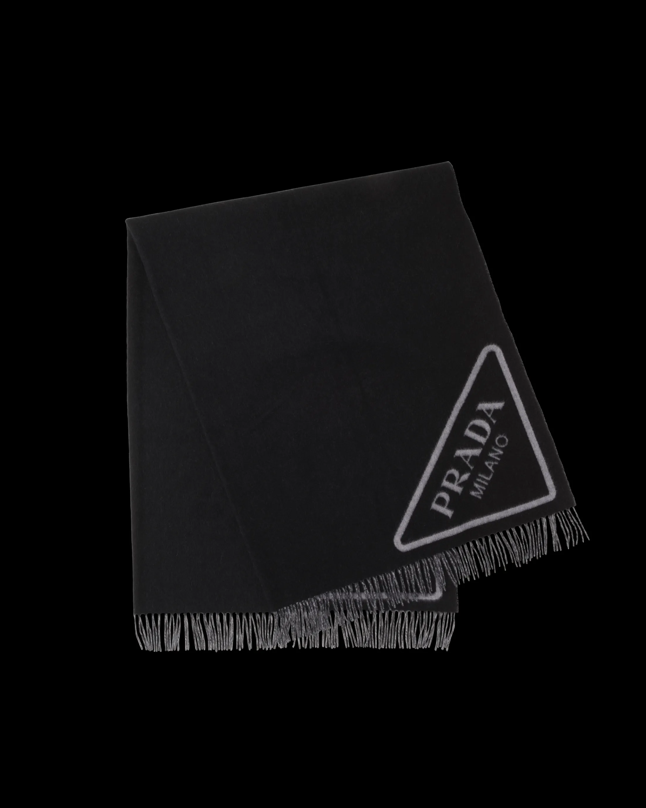 Prada Double cashmere throw Black/gray Store