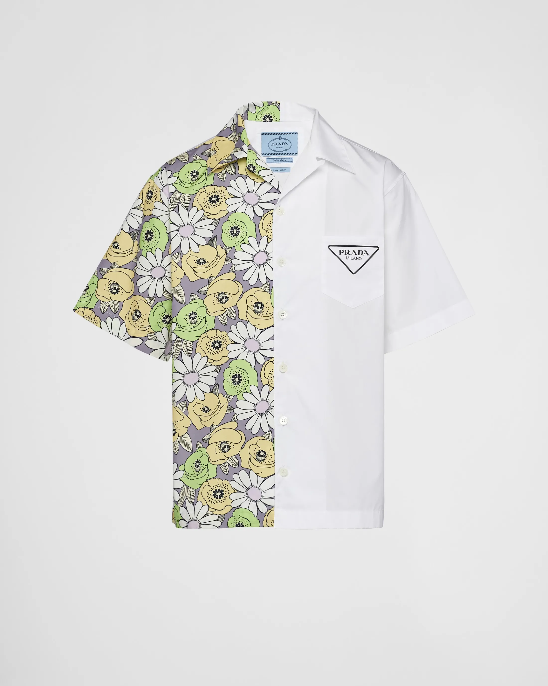 Prada Double Match cotton shirt Vanilla Fashion