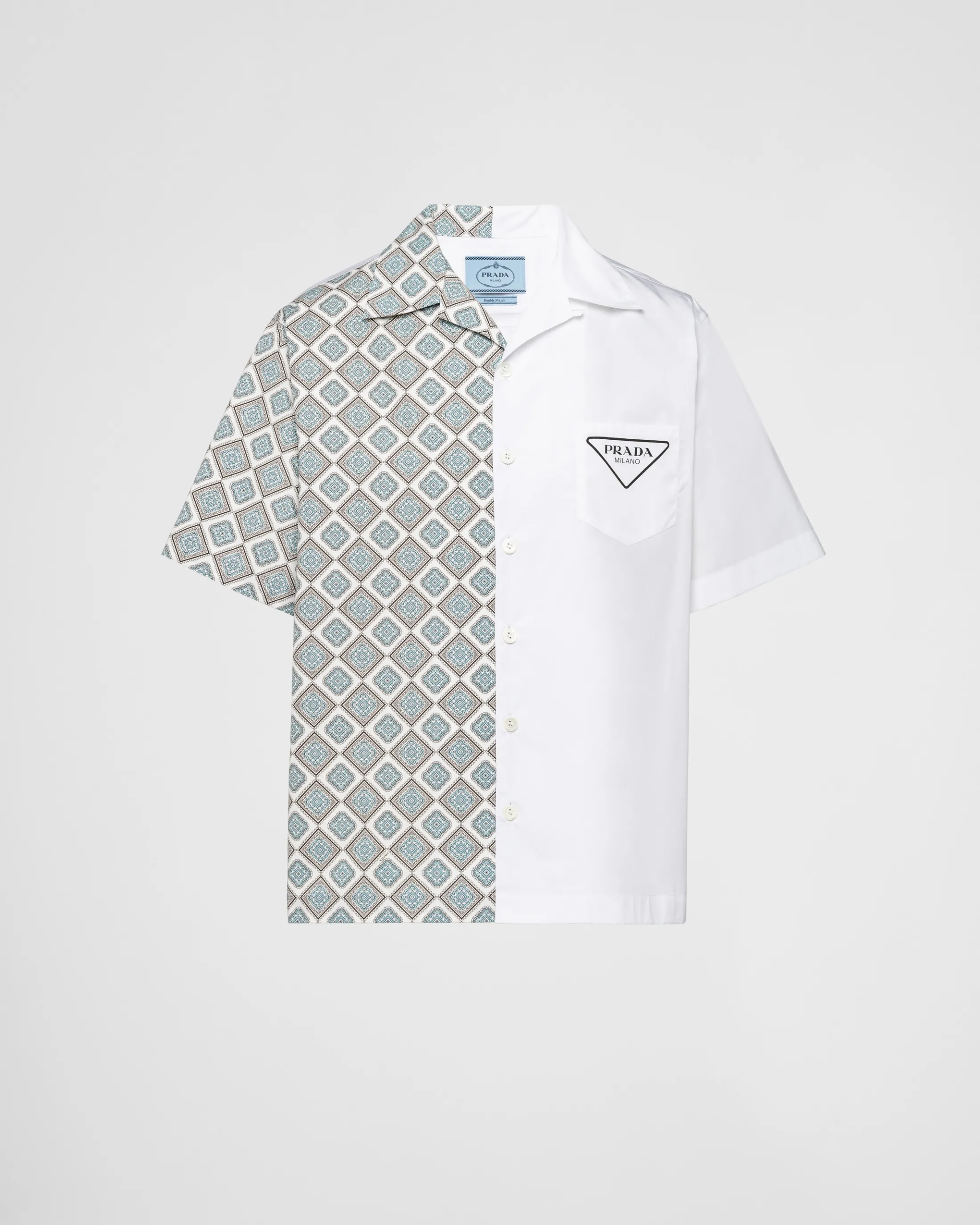 Prada Double Match cotton shirt Crystal Cheap