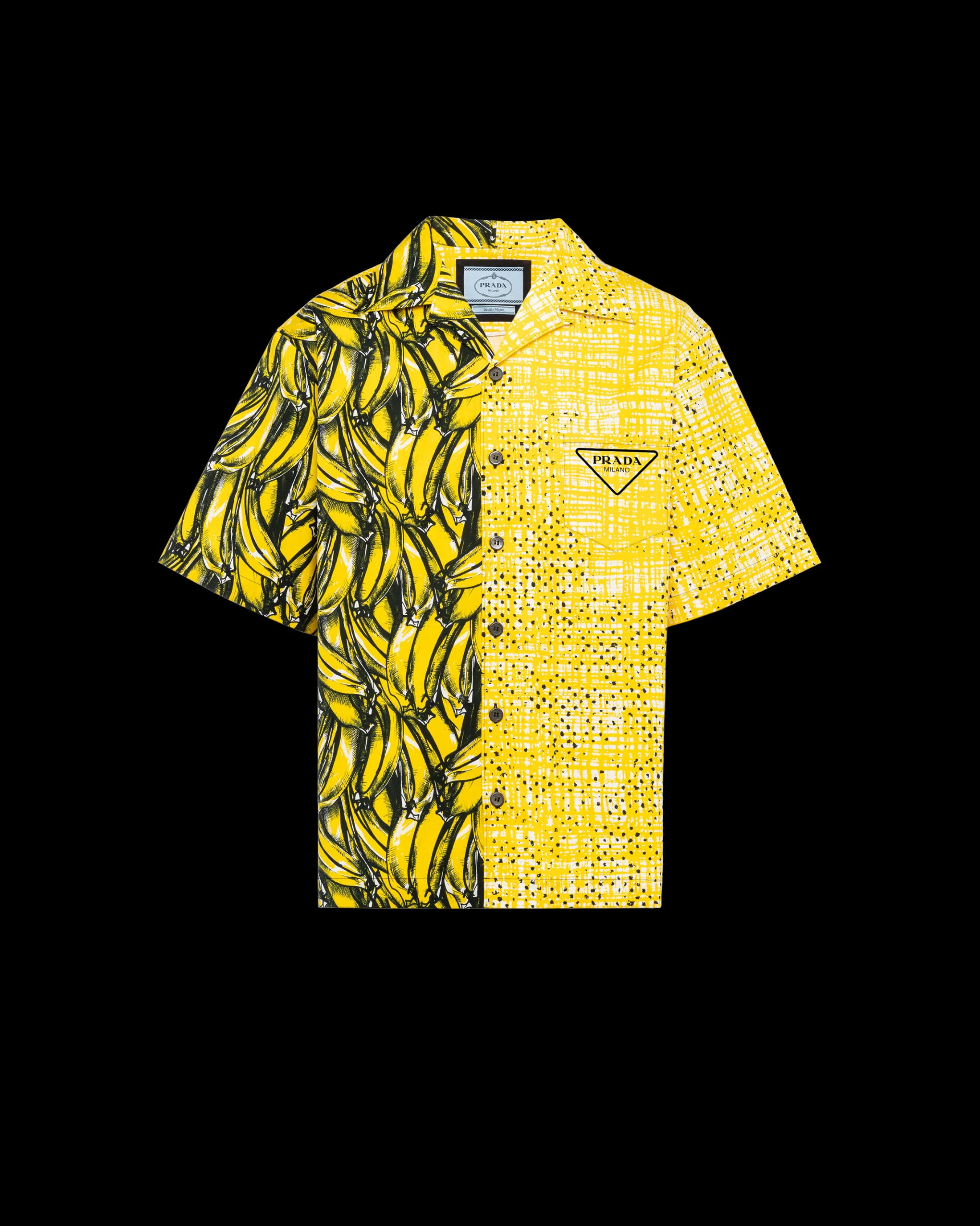 Prada Double Match poplin shirt Yellow Sale