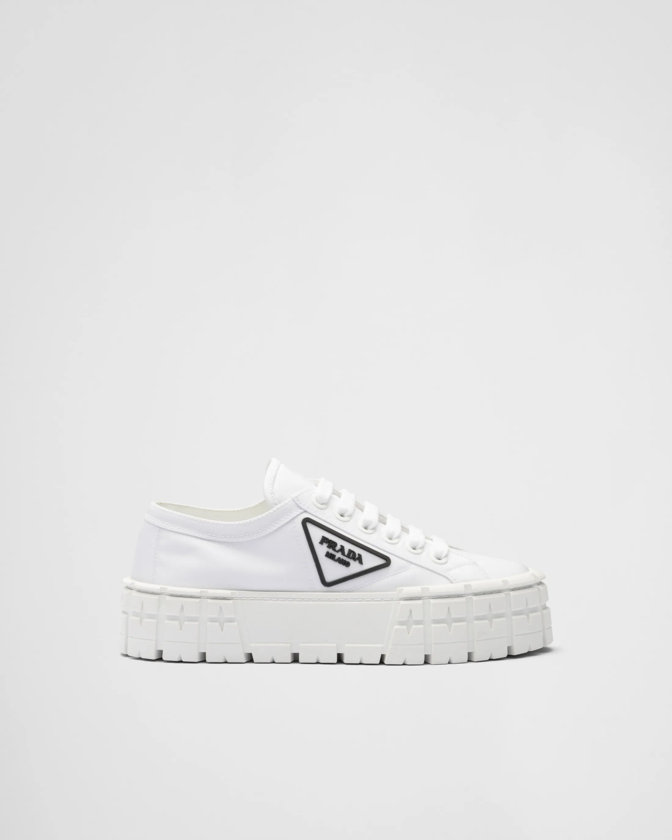 Prada Double Wheel Re-Nylon gabardine sneakers White Sale