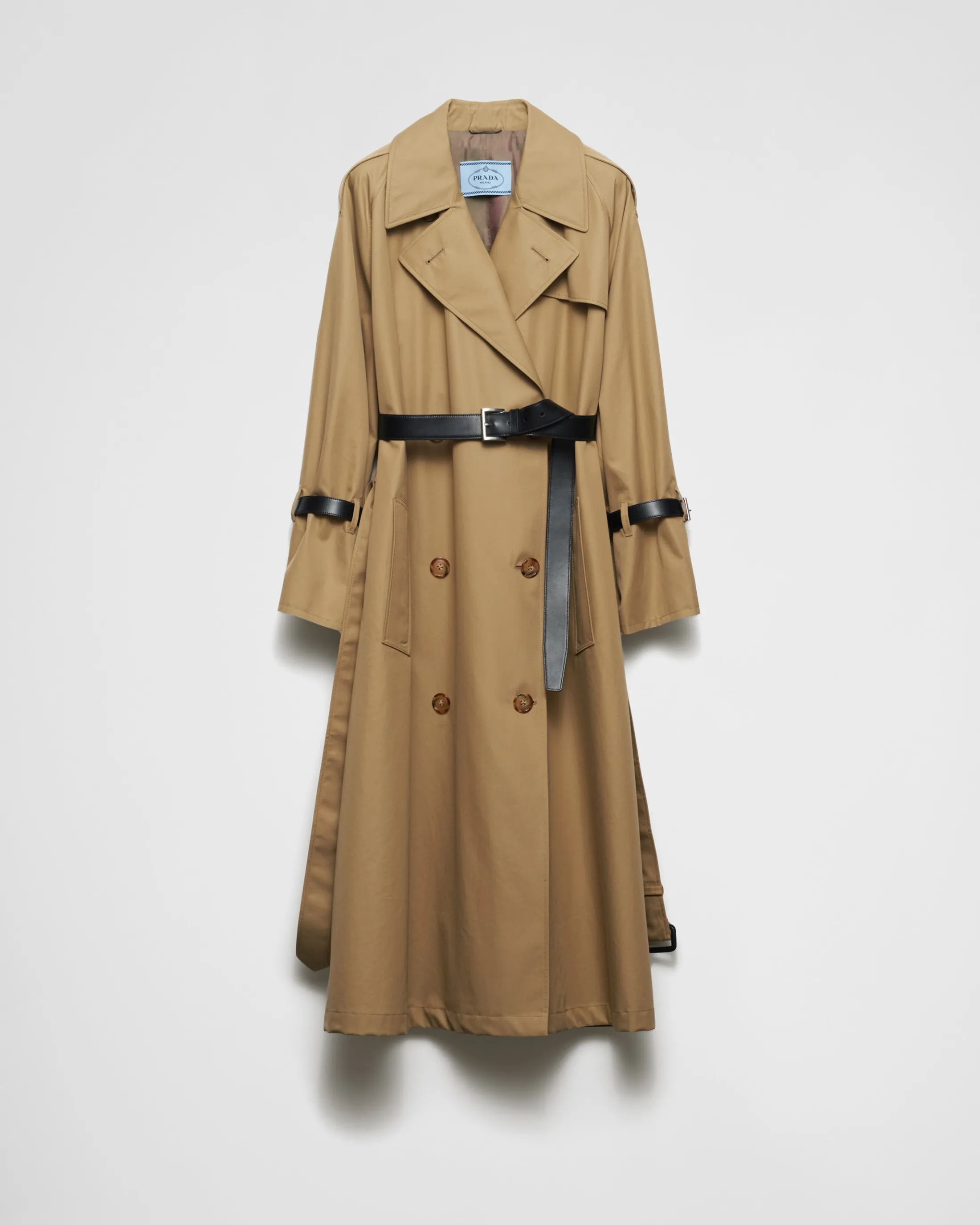 Prada Double-breasted cotton twill trench coat Cord New