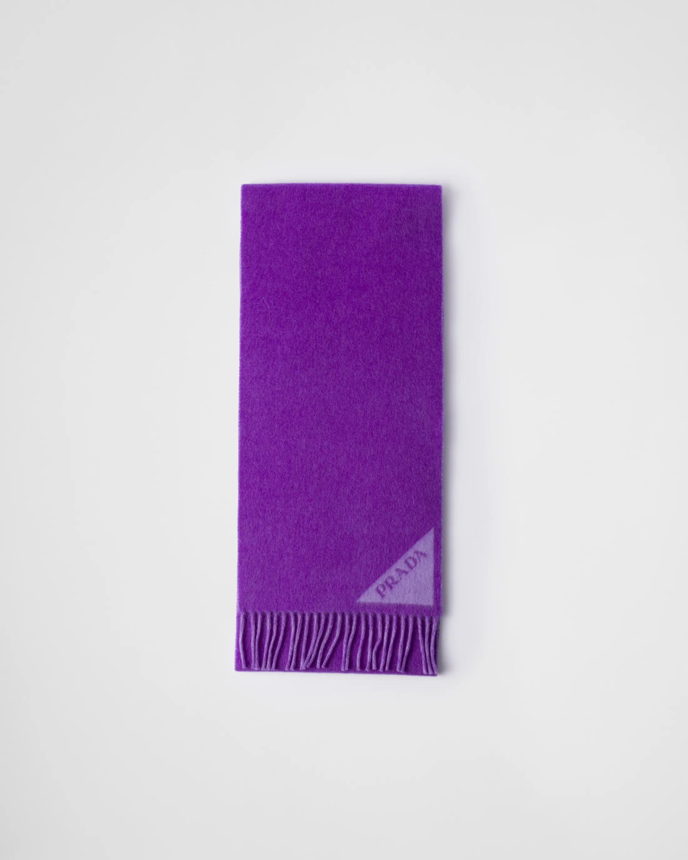 Prada Double-faced wool and cashmere scarf Violet Sale