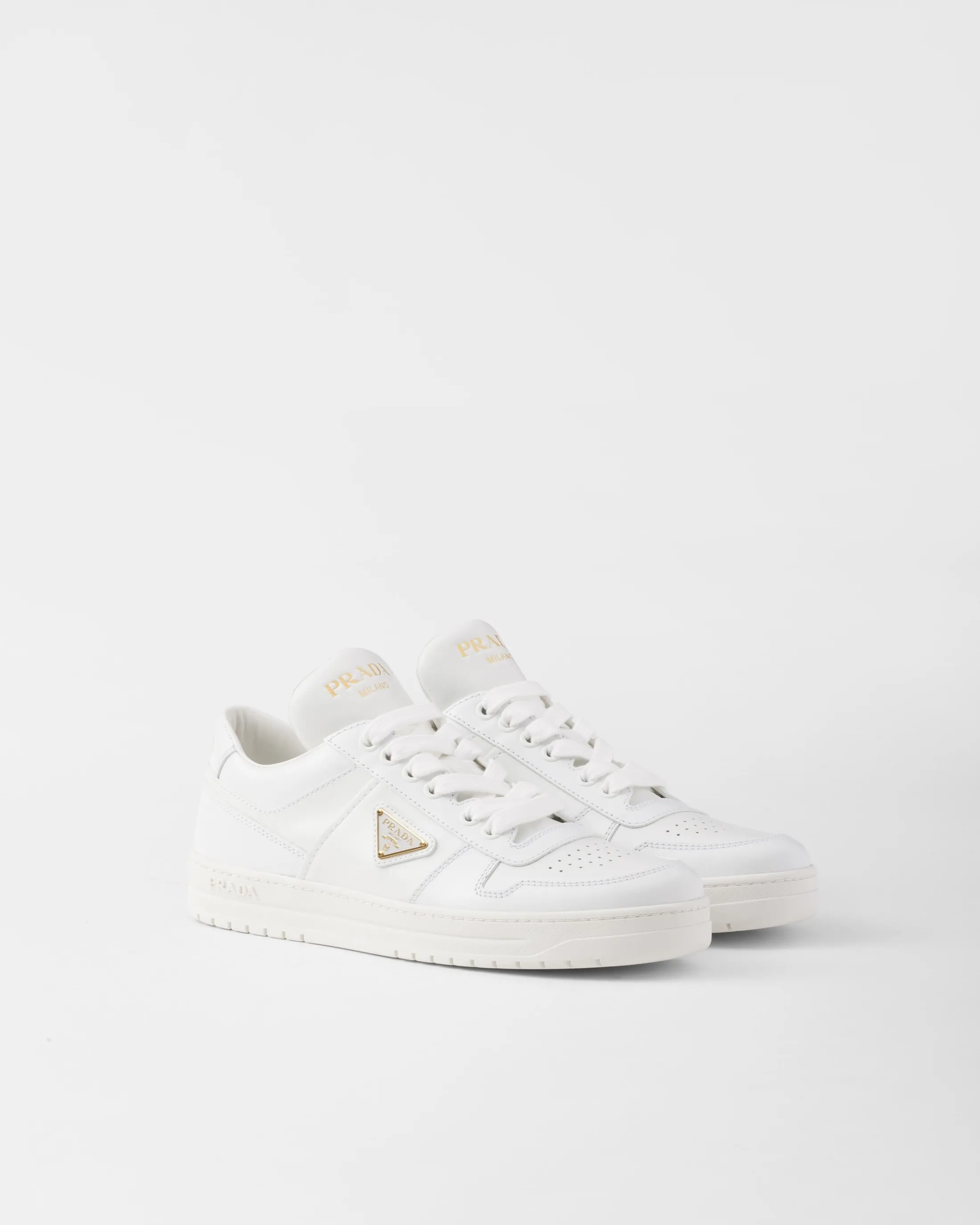 Prada Downtown leather sneakers White Best Sale