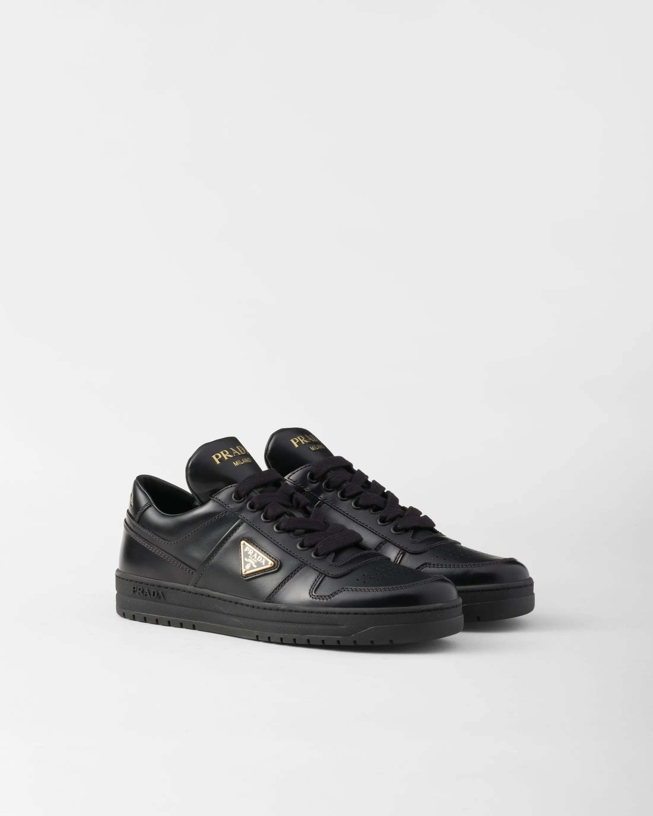 Prada Downtown leather sneakers Black Fashion