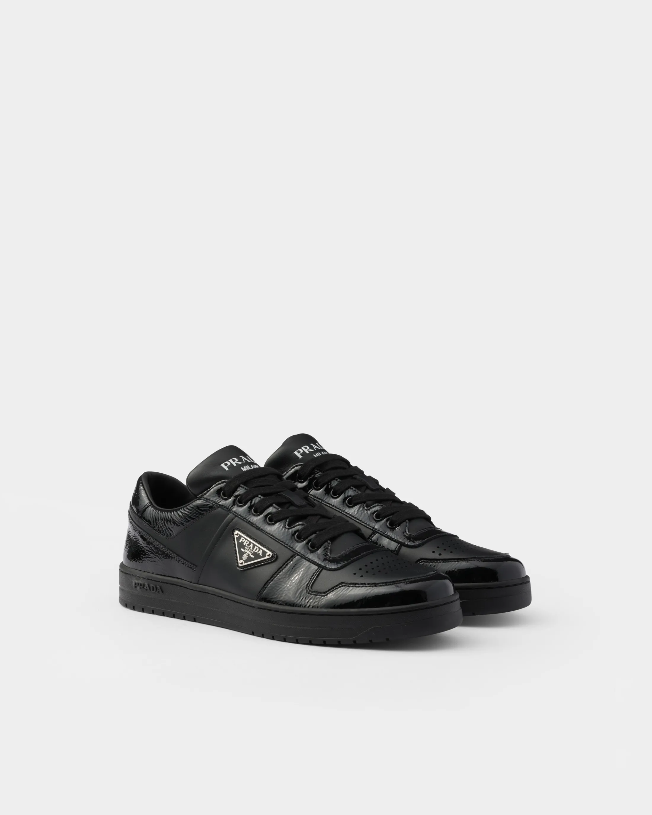 Prada Downtown leather sneakers Black Fashion