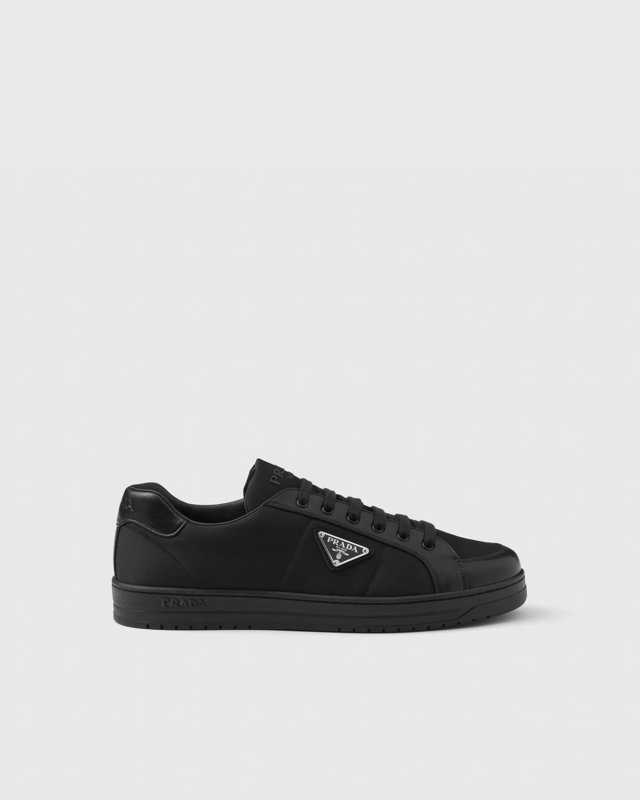 Prada Downtown nappa leather and Re-Nylon sneakers Black Fashion