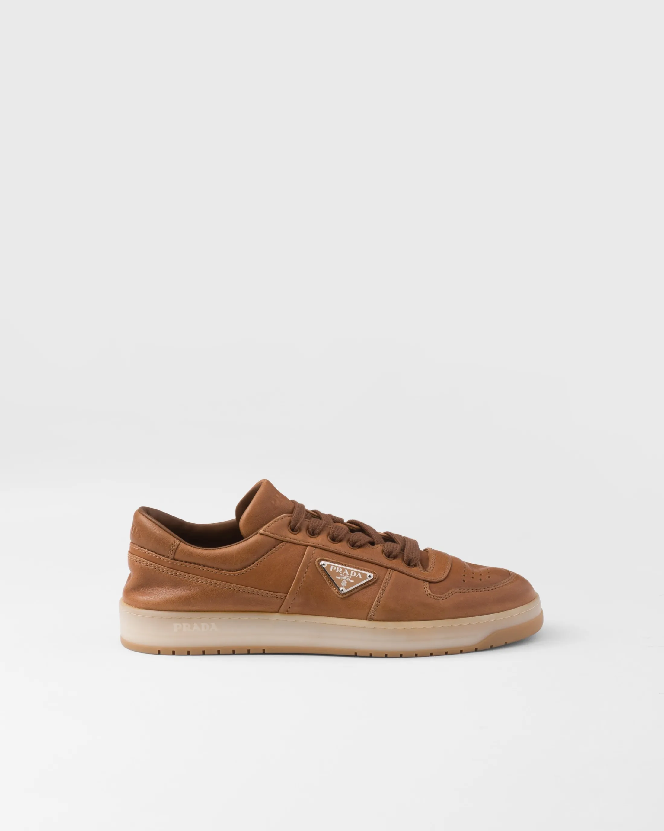 Prada Downtown nappa leather sneakers Caramel Sale