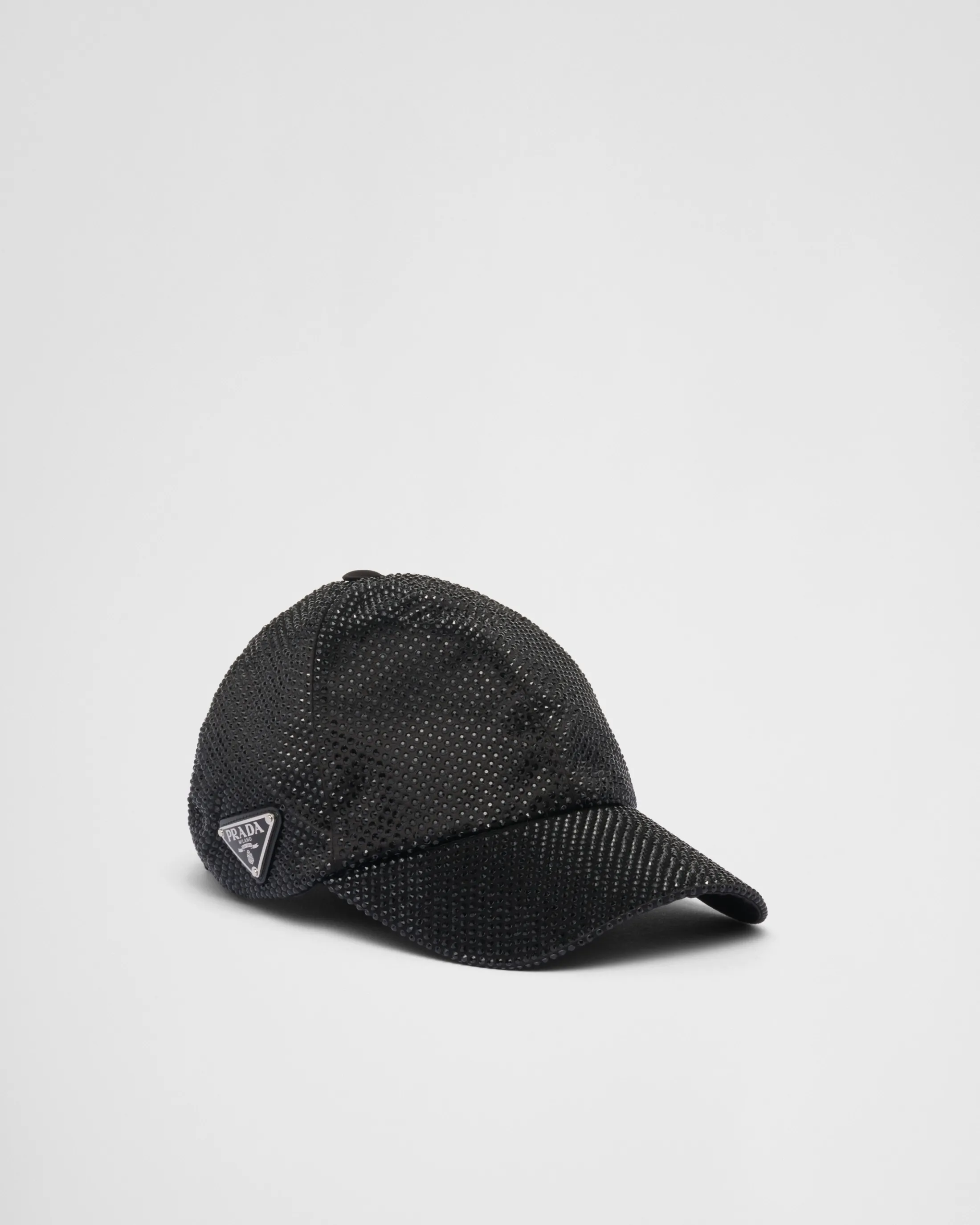 Prada Duchesse baseball cap with crystals Black Store