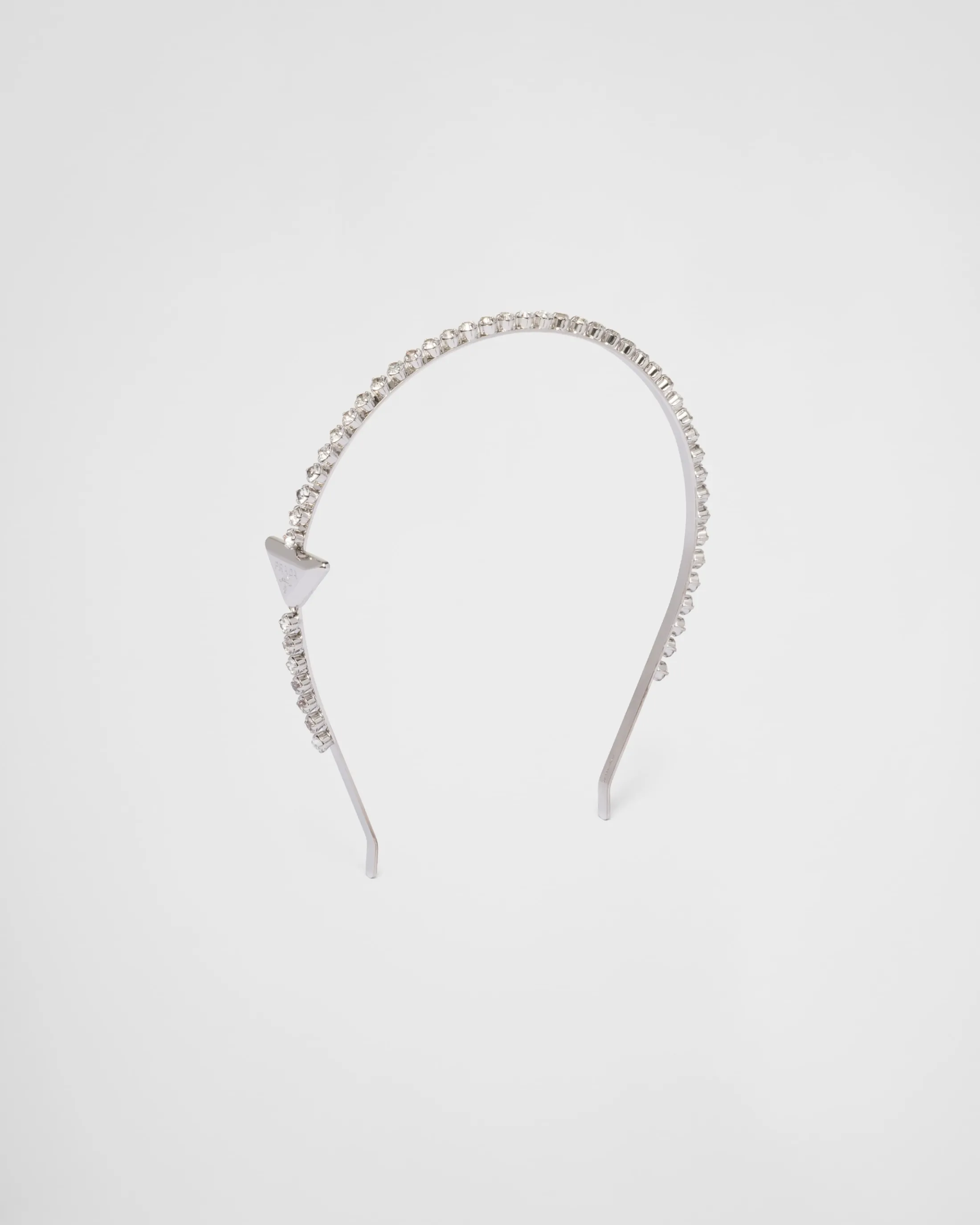 Prada Embellished brass headband Steel/crystal Hot