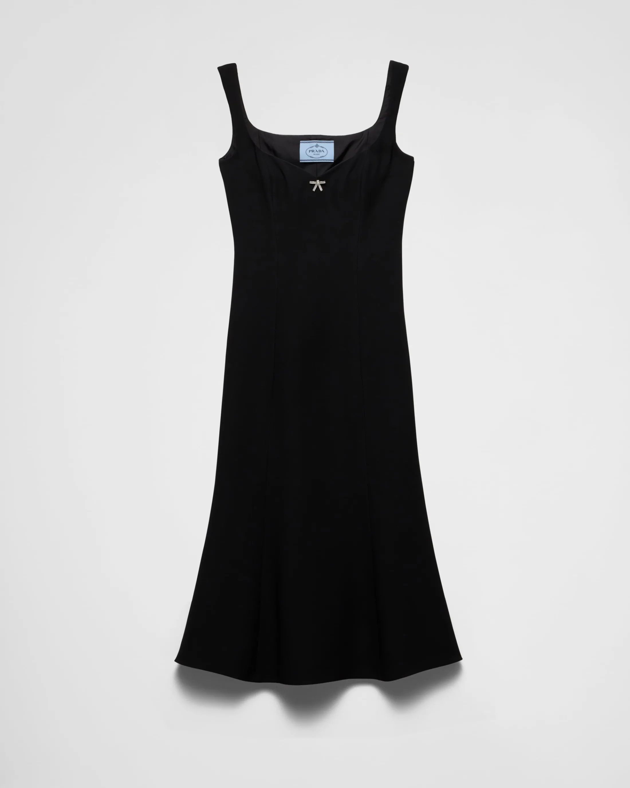 Prada Embroidered cady dress Black Store