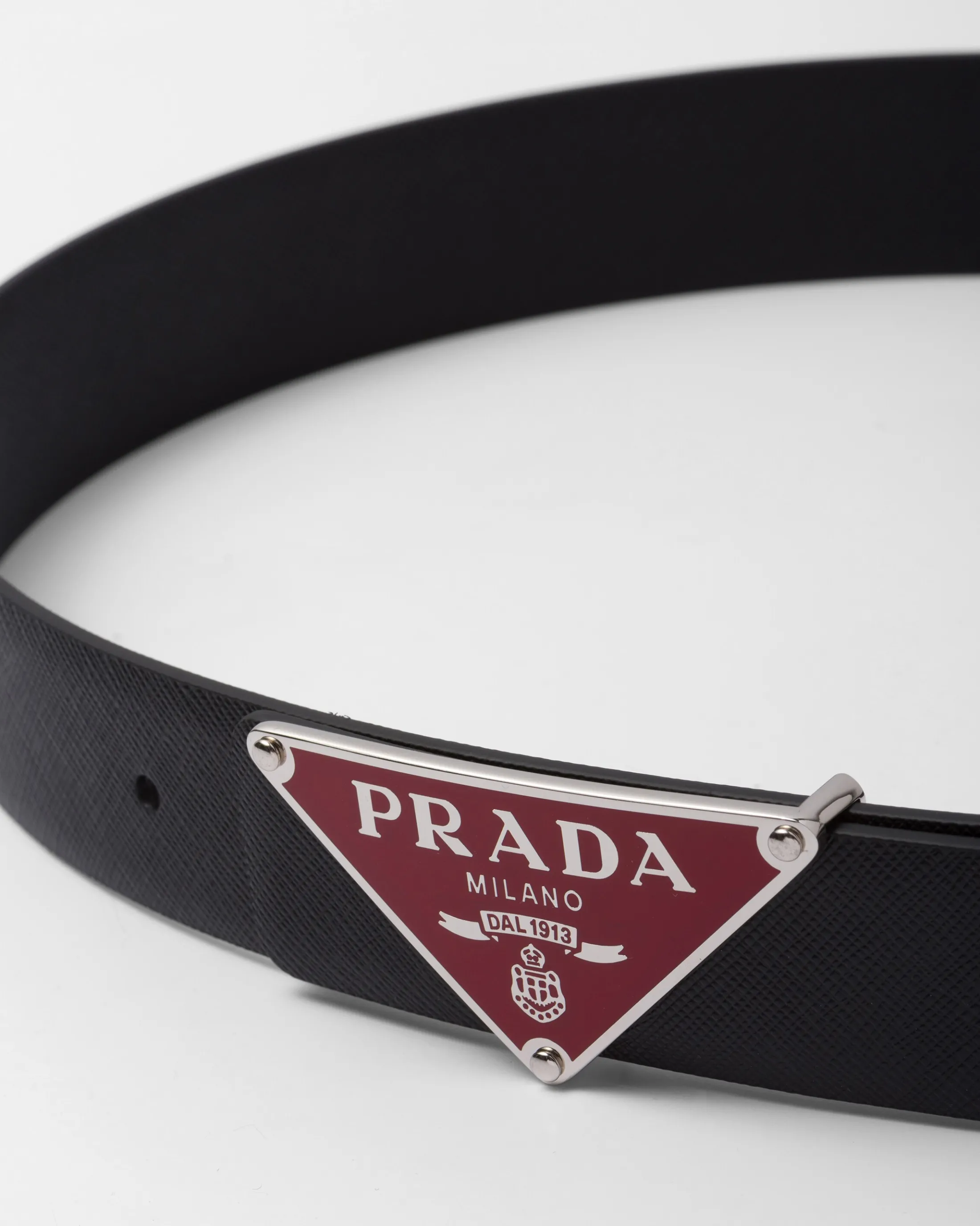 Prada Enameled metal belt buckle Fieryred Sale