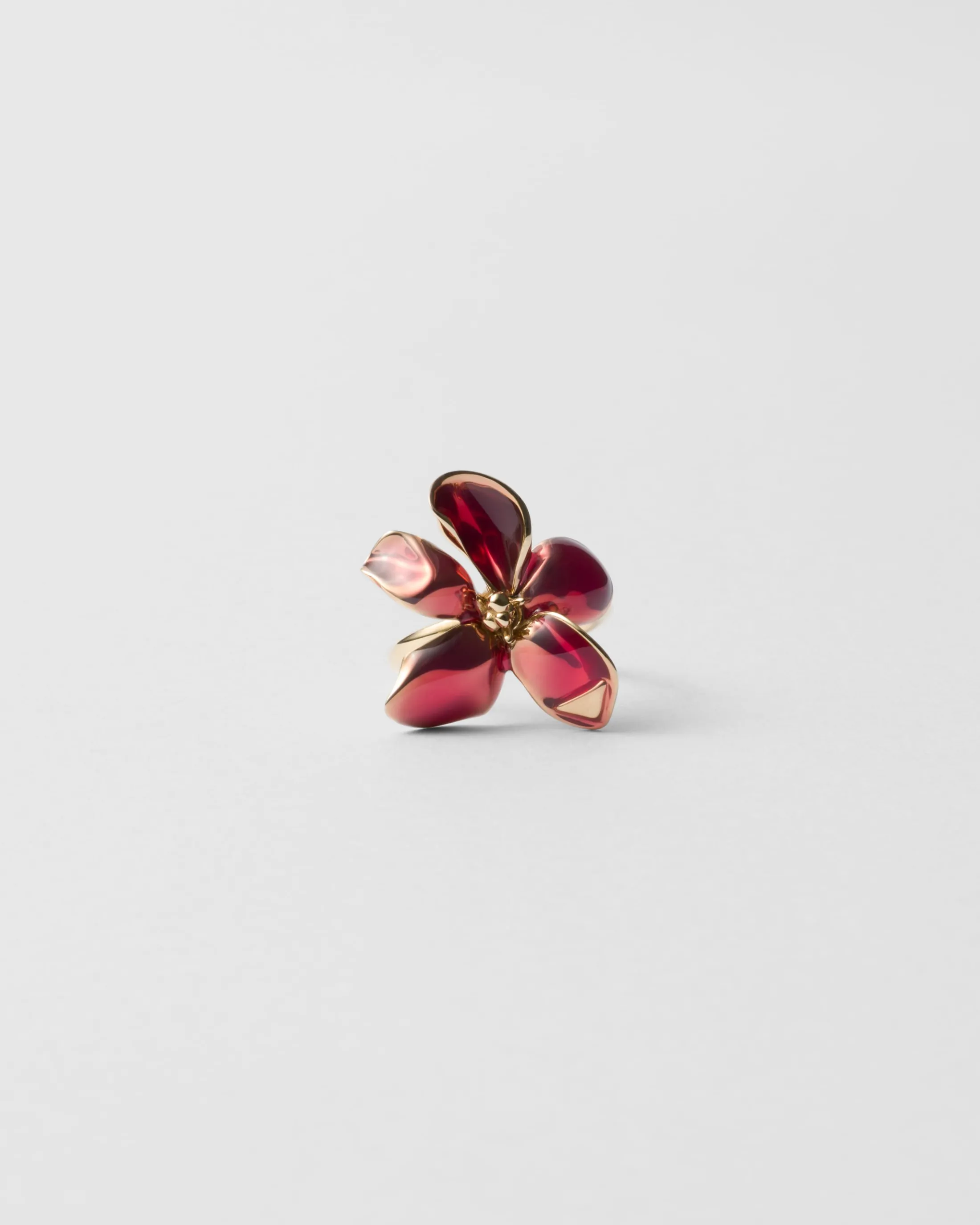 Prada Enameled metal ring Petalpink Outlet