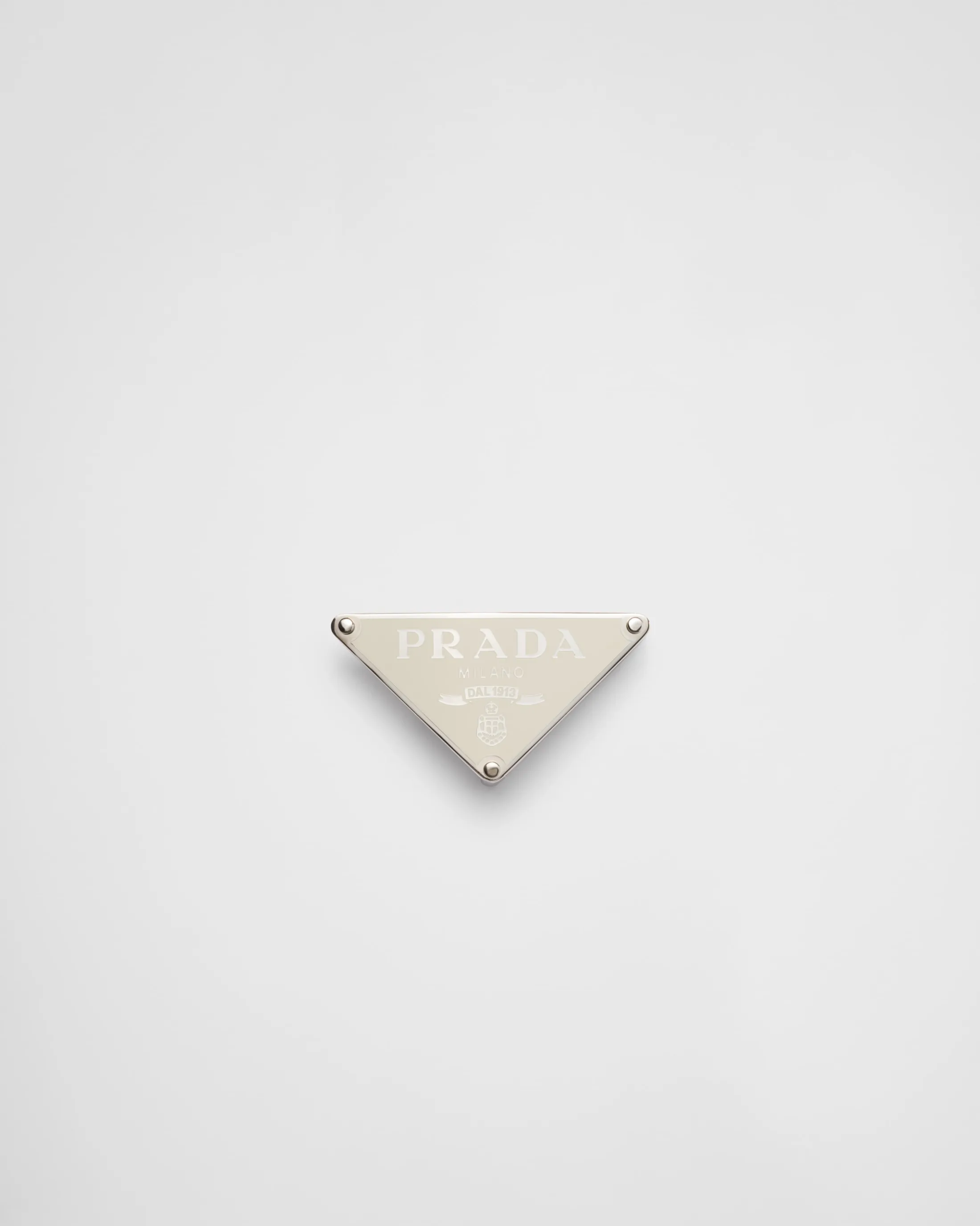 Prada Enameled-metal belt buckle White Discount