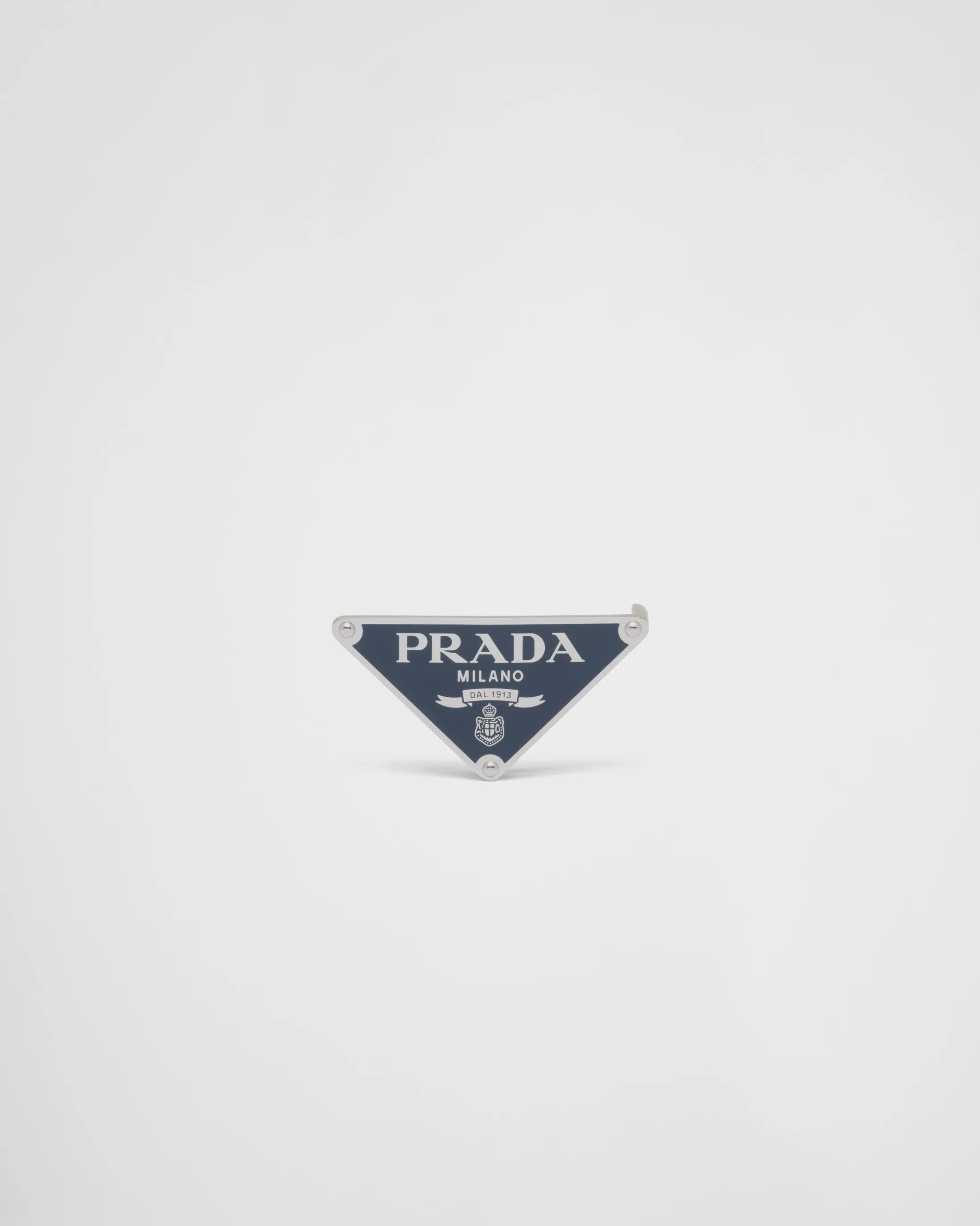 Prada Enameled-metal belt buckle Bluette Cheap