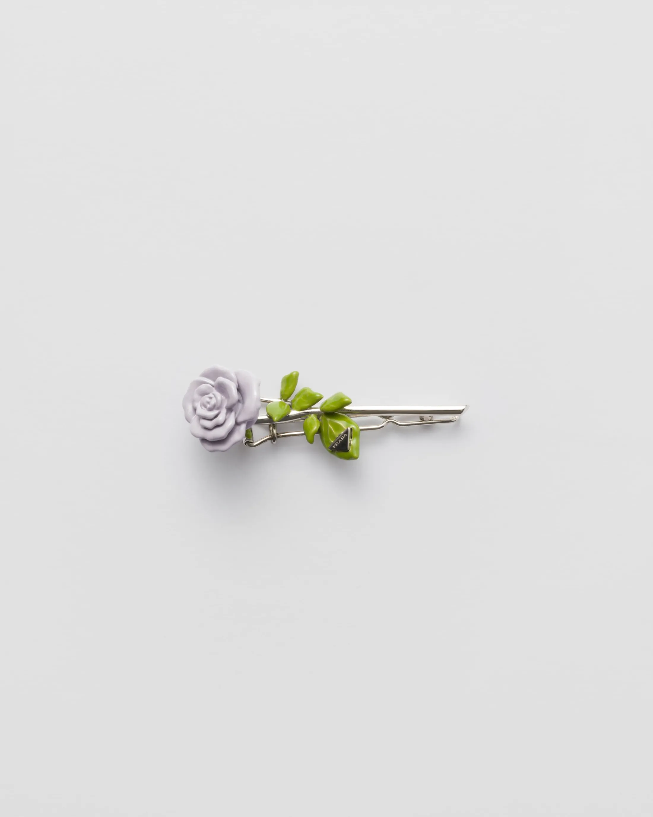 Prada Enamelled metal hair clip Wisteria Store