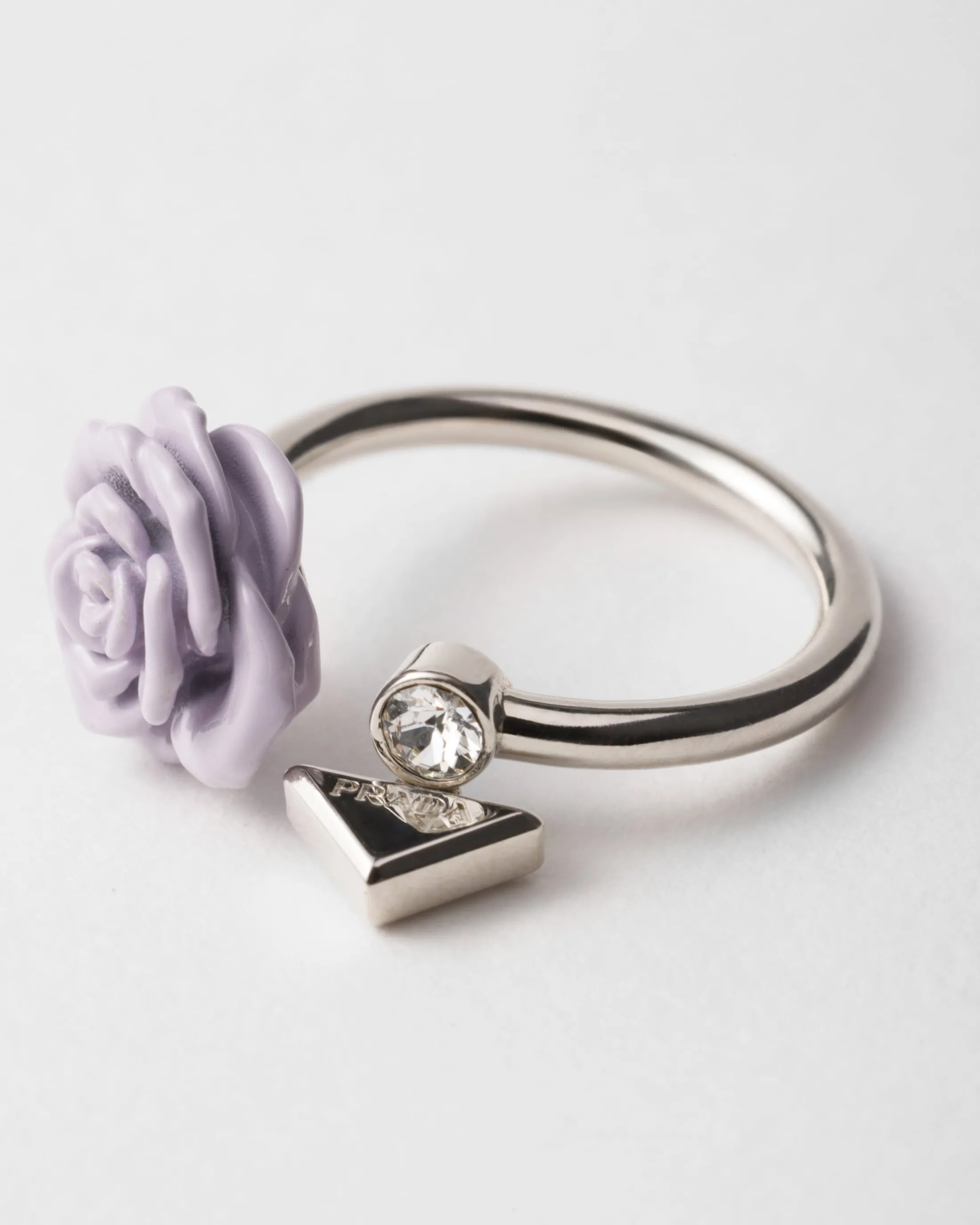 Prada Enamelled metal ring Wisteria Shop