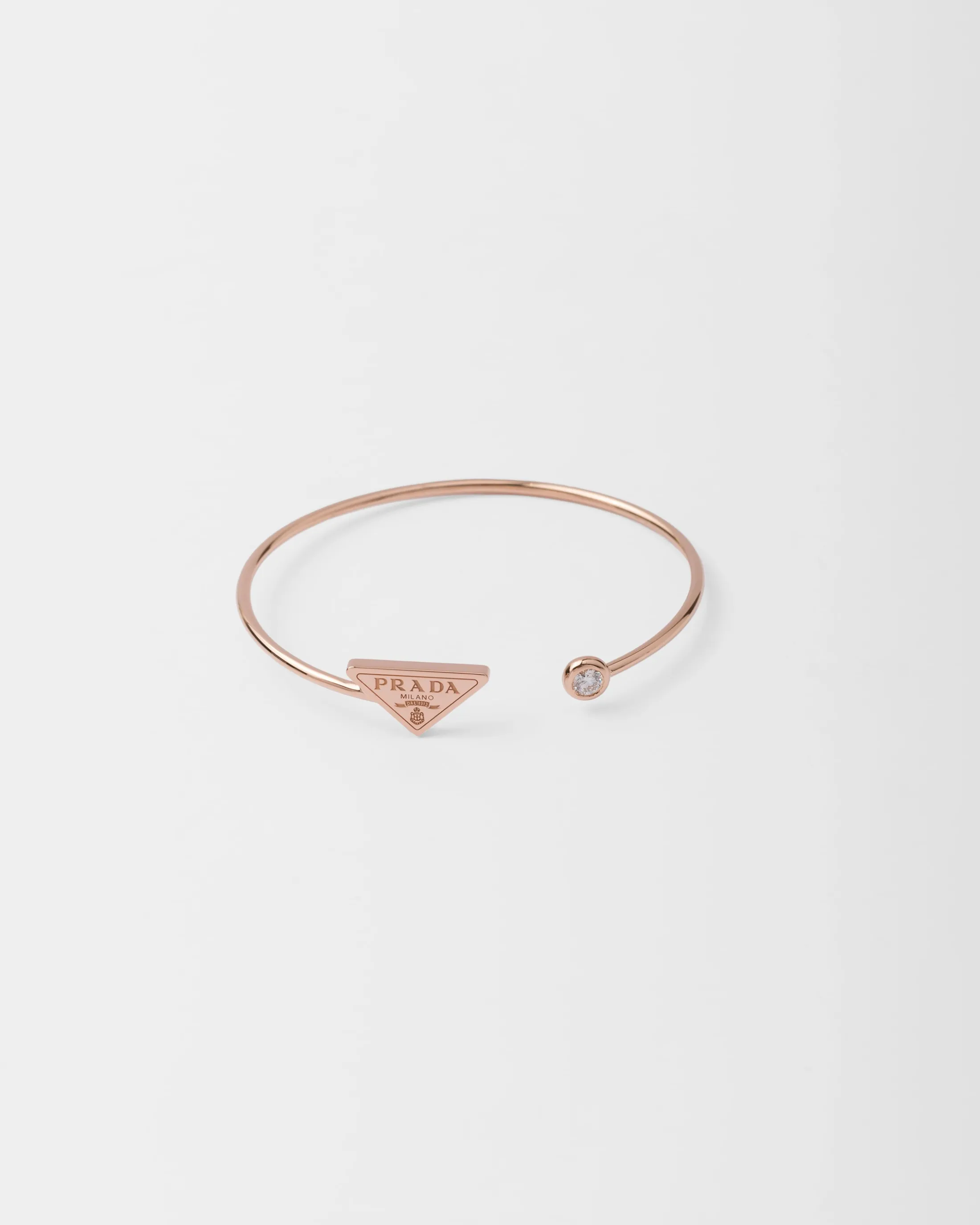 Prada Eternal Gold bangle bracelet in pink gold with diamond Rosegold/white Best Sale