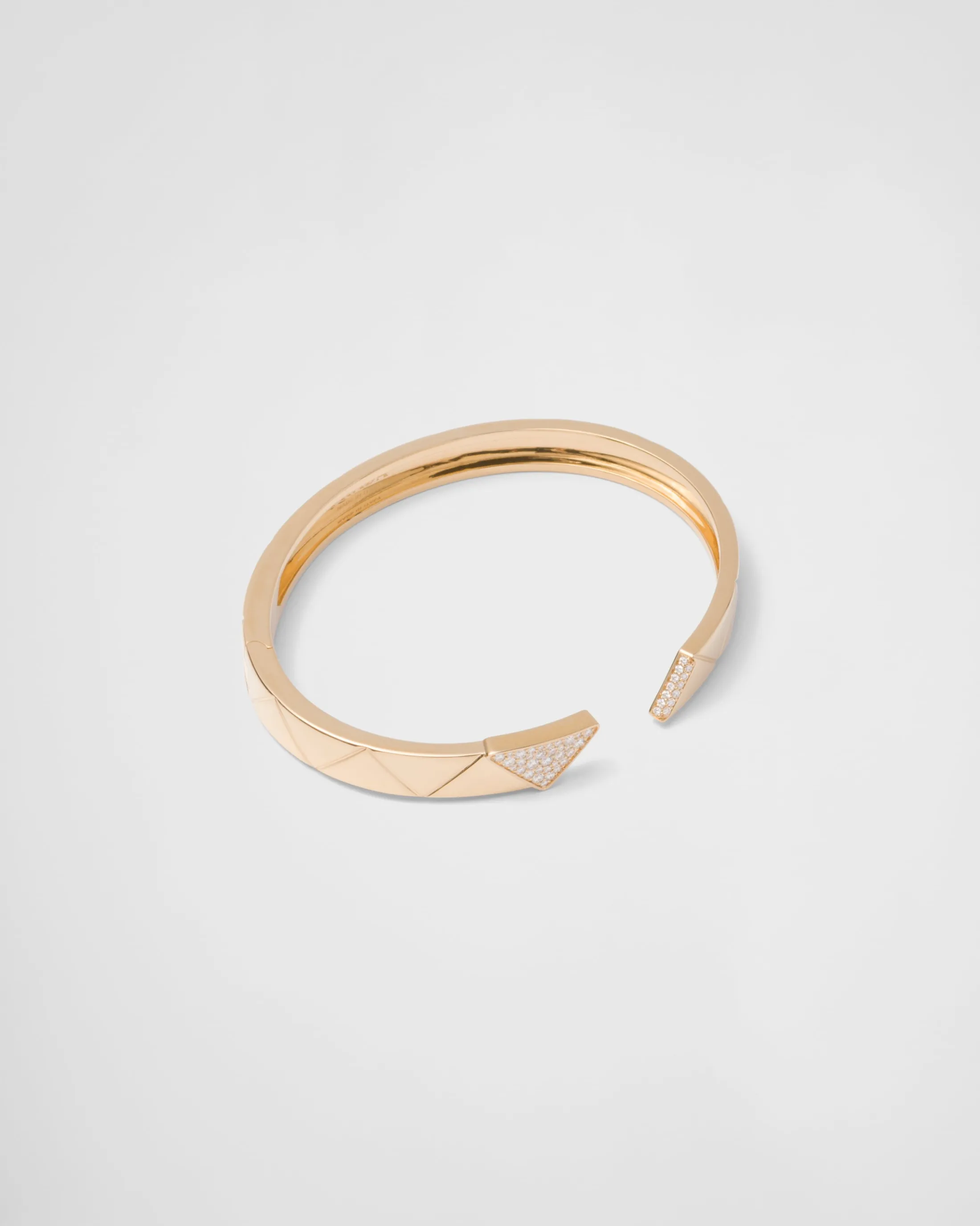 Prada Eternal Gold bangle bracelet in yellow gold with diamonds Gold/white Hot