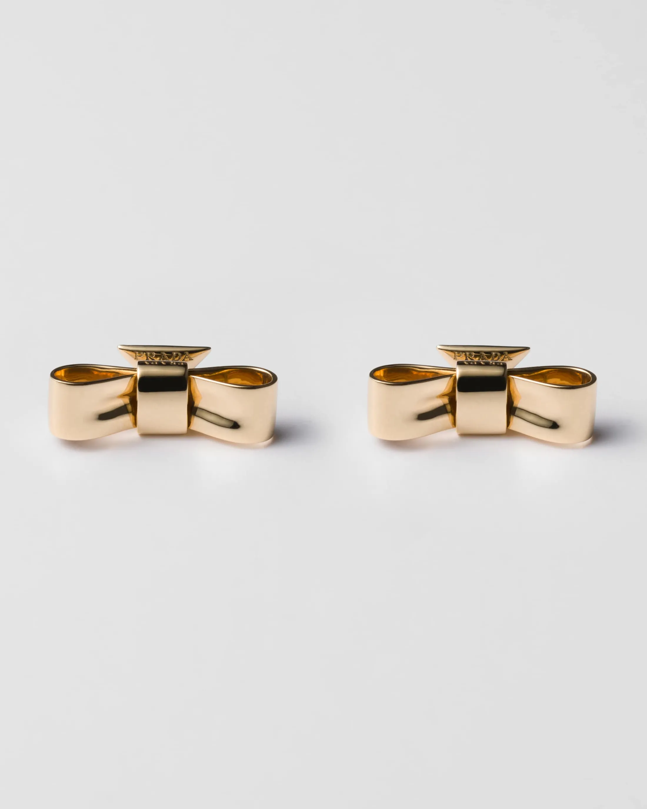 Prada Eternal Bow earrings - yellow Gold Clearance