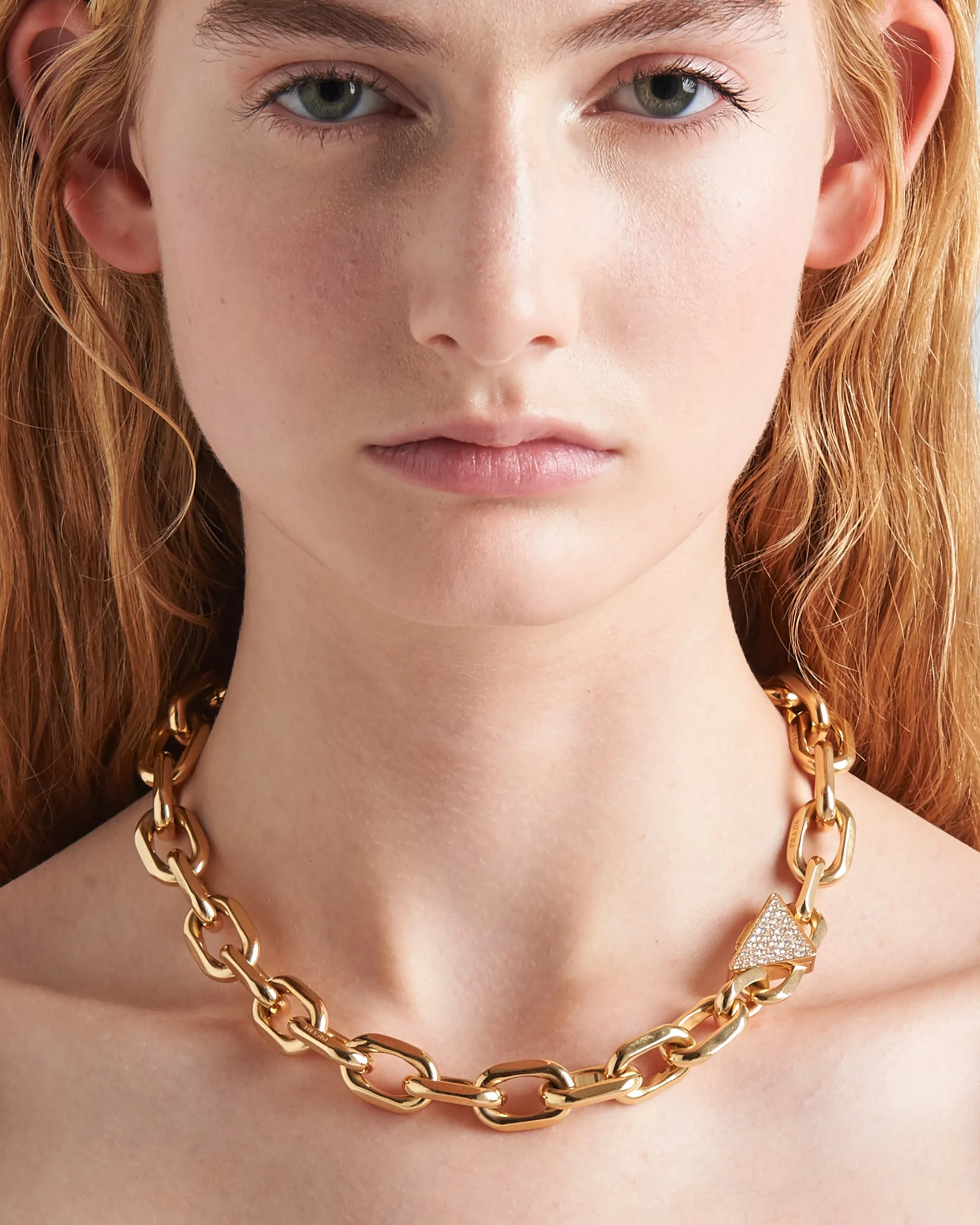 Prada Eternal Gold chain necklace in yellow gold with diamonds Gold/white Discount