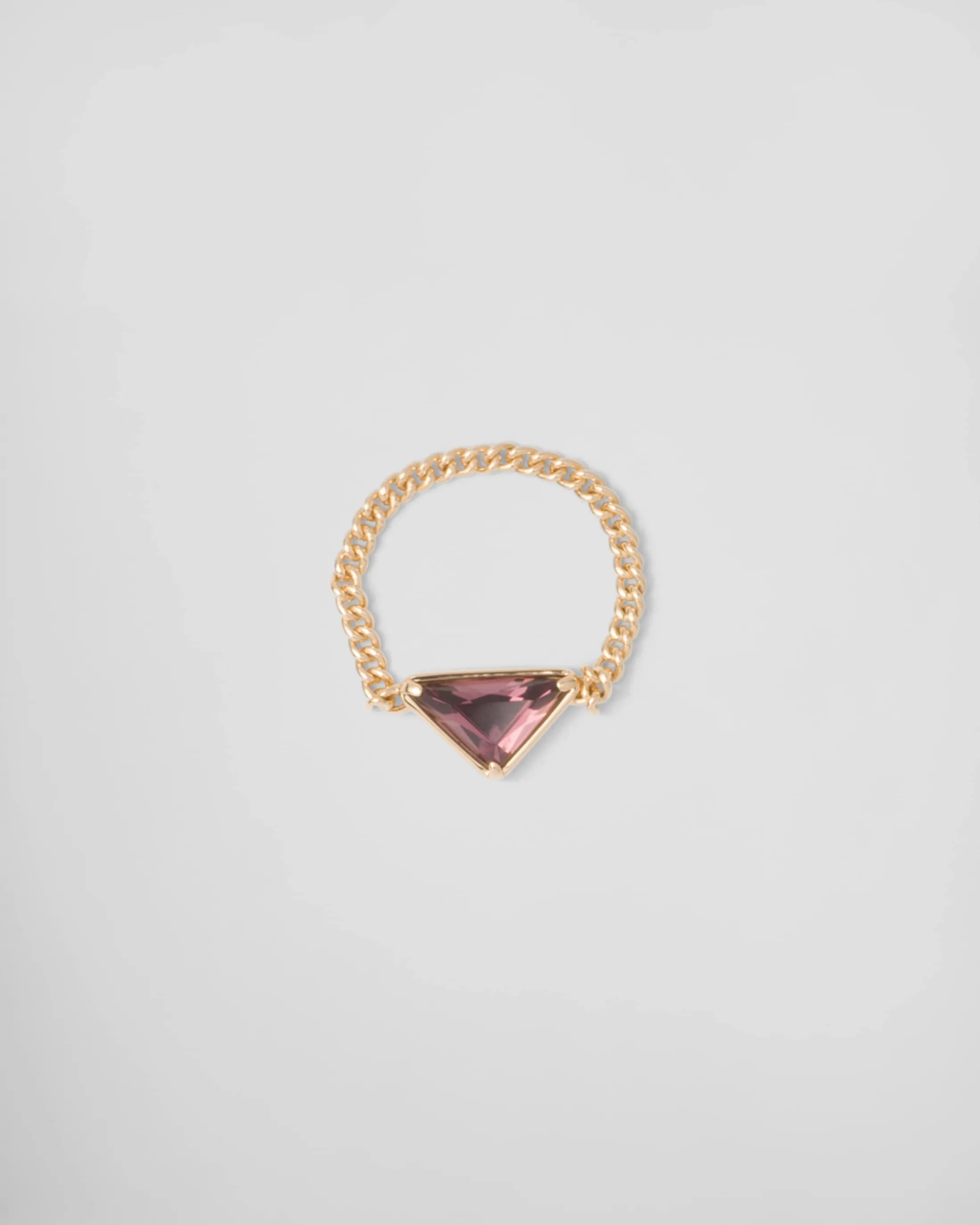 Prada Eternal Gold chain ring in yellow gold with amethyst Gold/methyst Shop