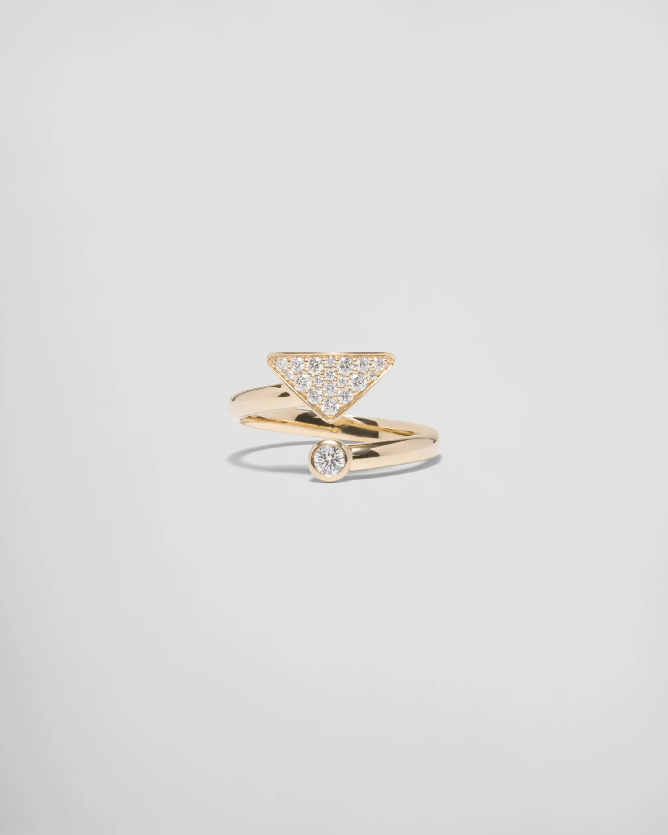 Prada Eternal Gold contrarié ring in yellow gold with diamonds Gold/white Outlet