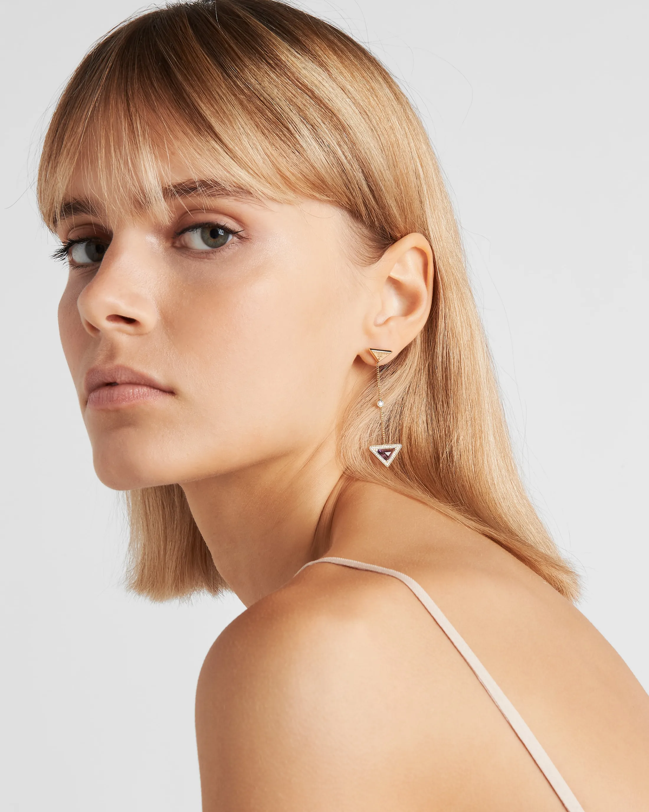 Prada Eternal Gold drop earrings in yellow gold with diamonds and amethyst Gold/methyst Sale