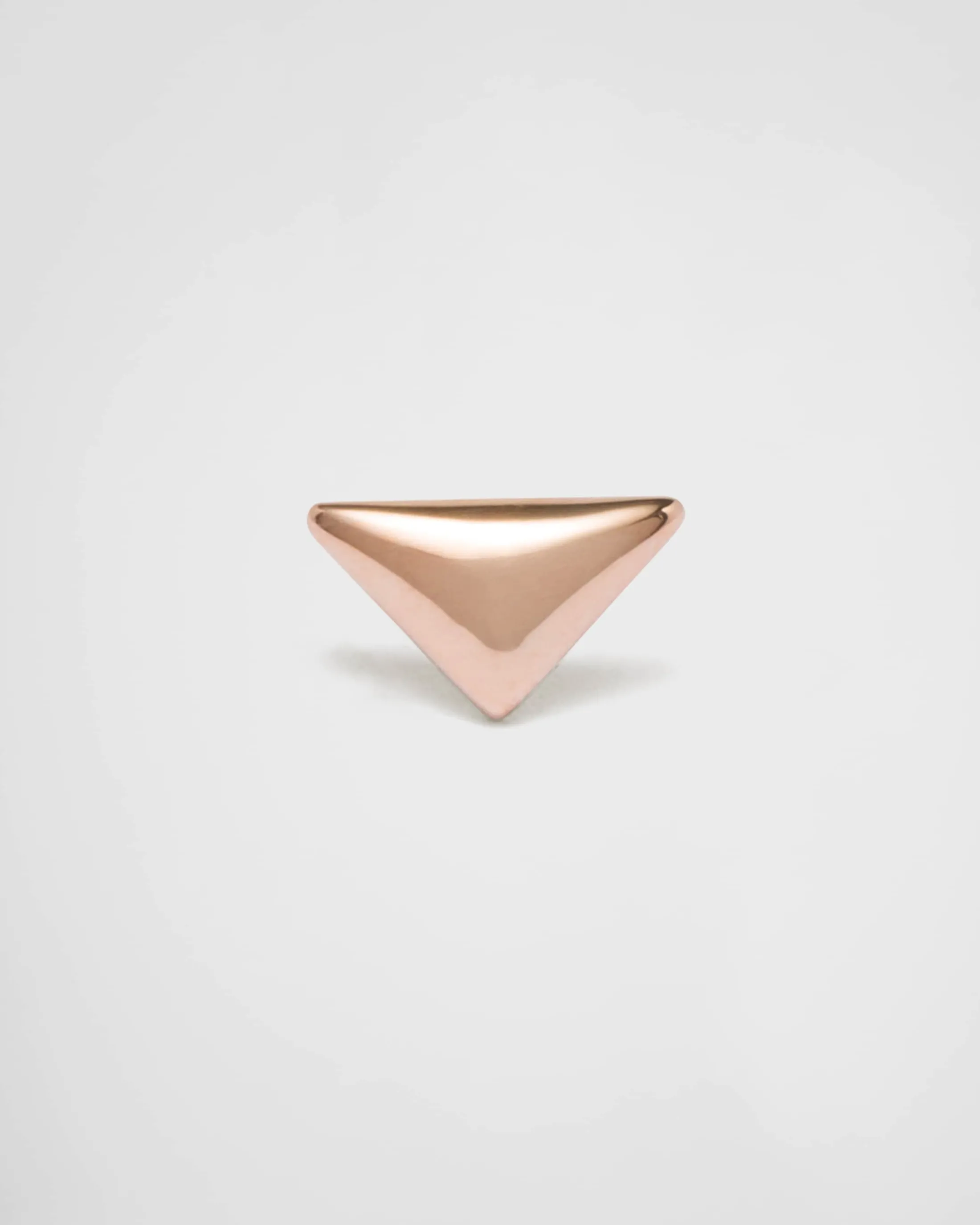 Prada Eternal Gold nano triangle mono earring in pink gold Rosegold Online