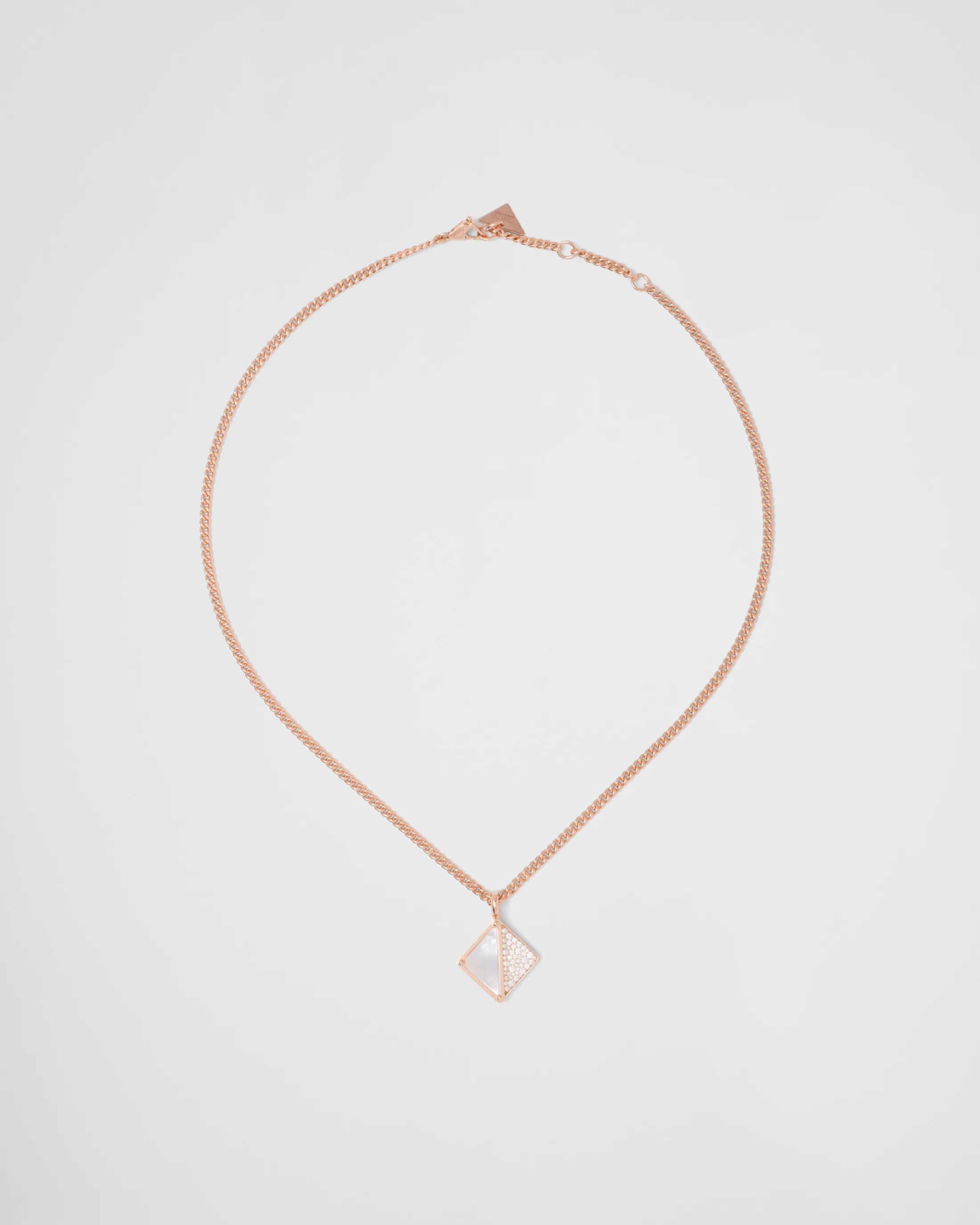 Prada Eternal Gold pendant necklace in pink gold with diamonds and mother-of-pearl Goldpink/mop/white Hot