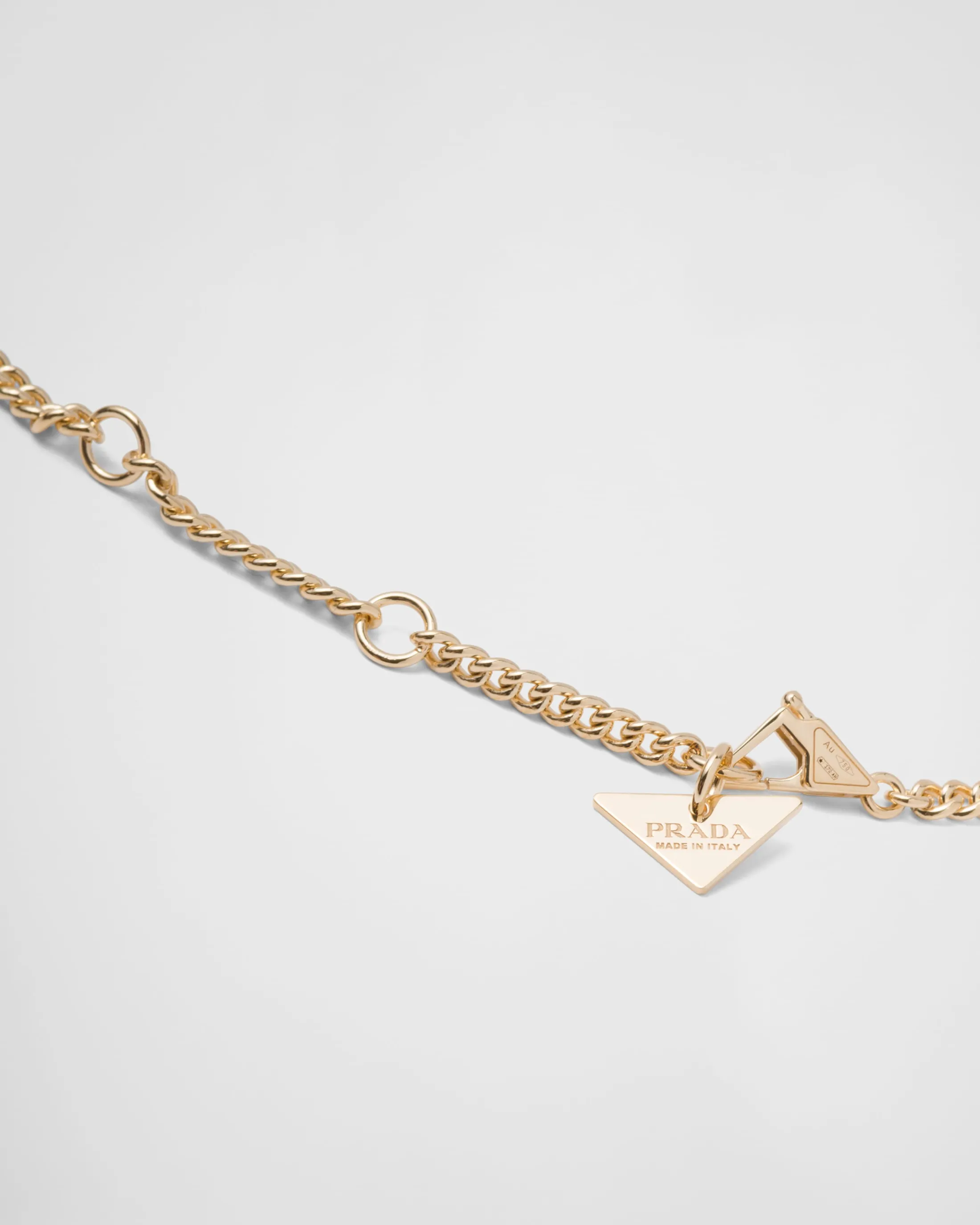 Prada Eternal pendant necklace in yellow Gold Hot