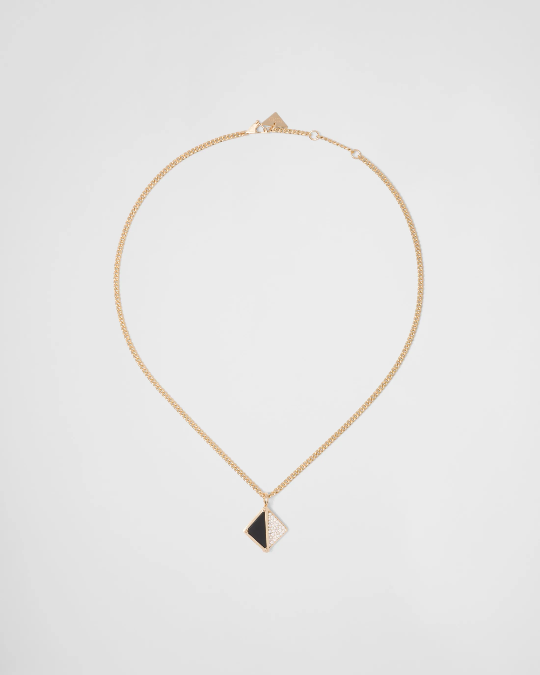 Prada Eternal Gold pendant necklace in yellow gold with diamonds and onyx Gold/onyx/white Fashion